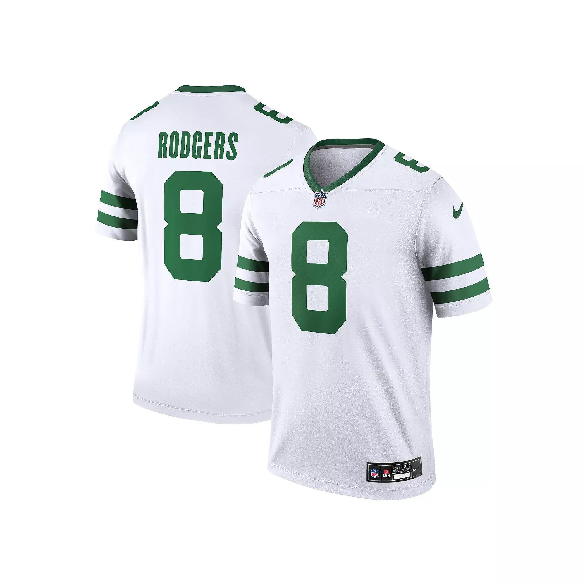 Men's Nike Aaron Rodgers Spotlight Legacy White New York Jets Legend Player Jersey, Size: Medium Product Image