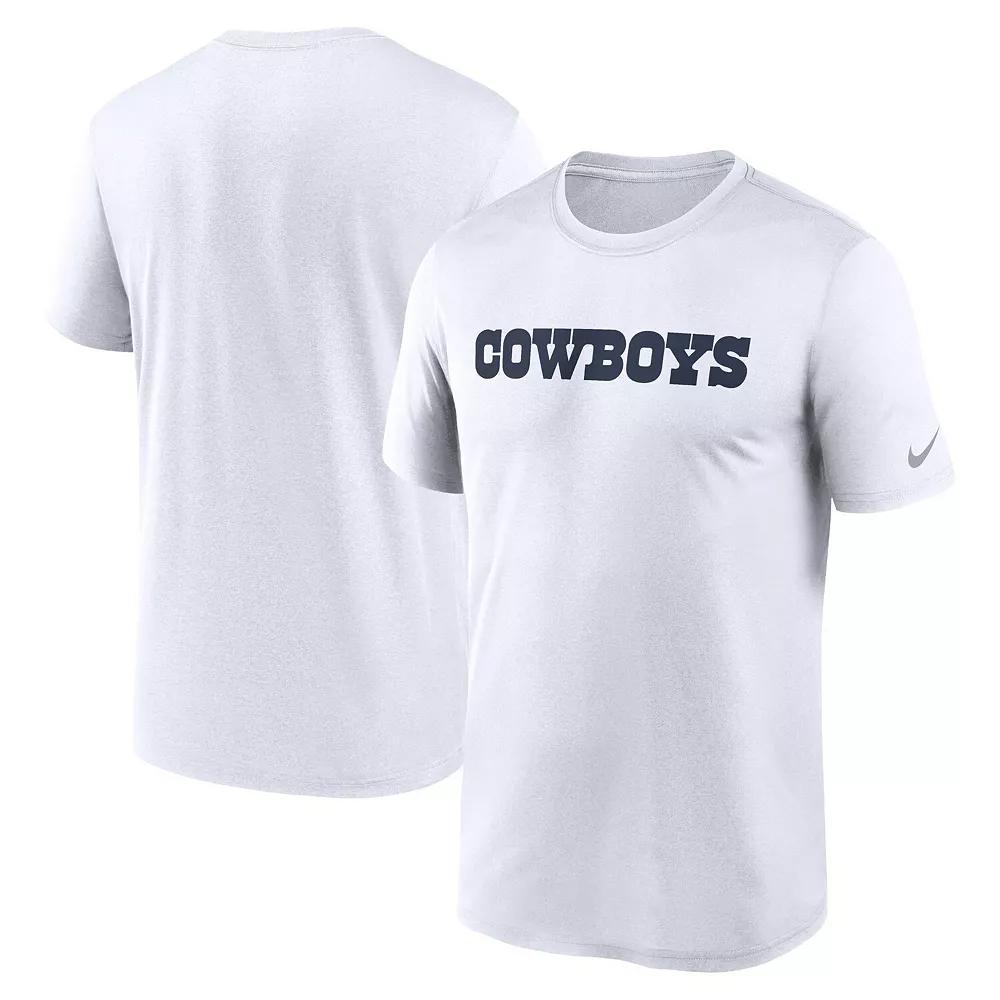 Men's Nike  White Dallas Cowboys Legend Wordmark Performance T-Shirt, Size: XL Product Image