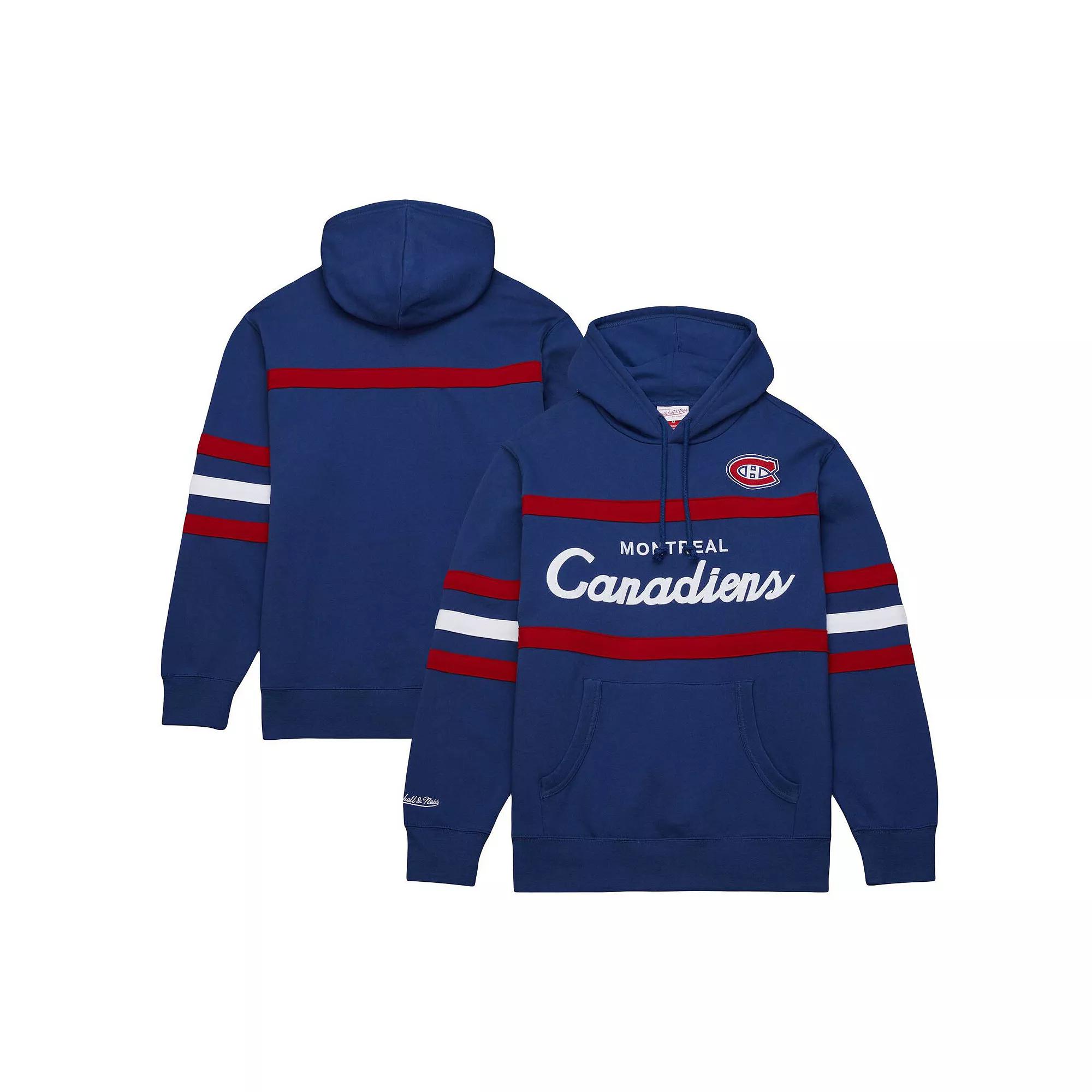 Men's Mitchell & Ness Navy Montreal Canadiens Head Coach Pullover Hoodie,  Product Image