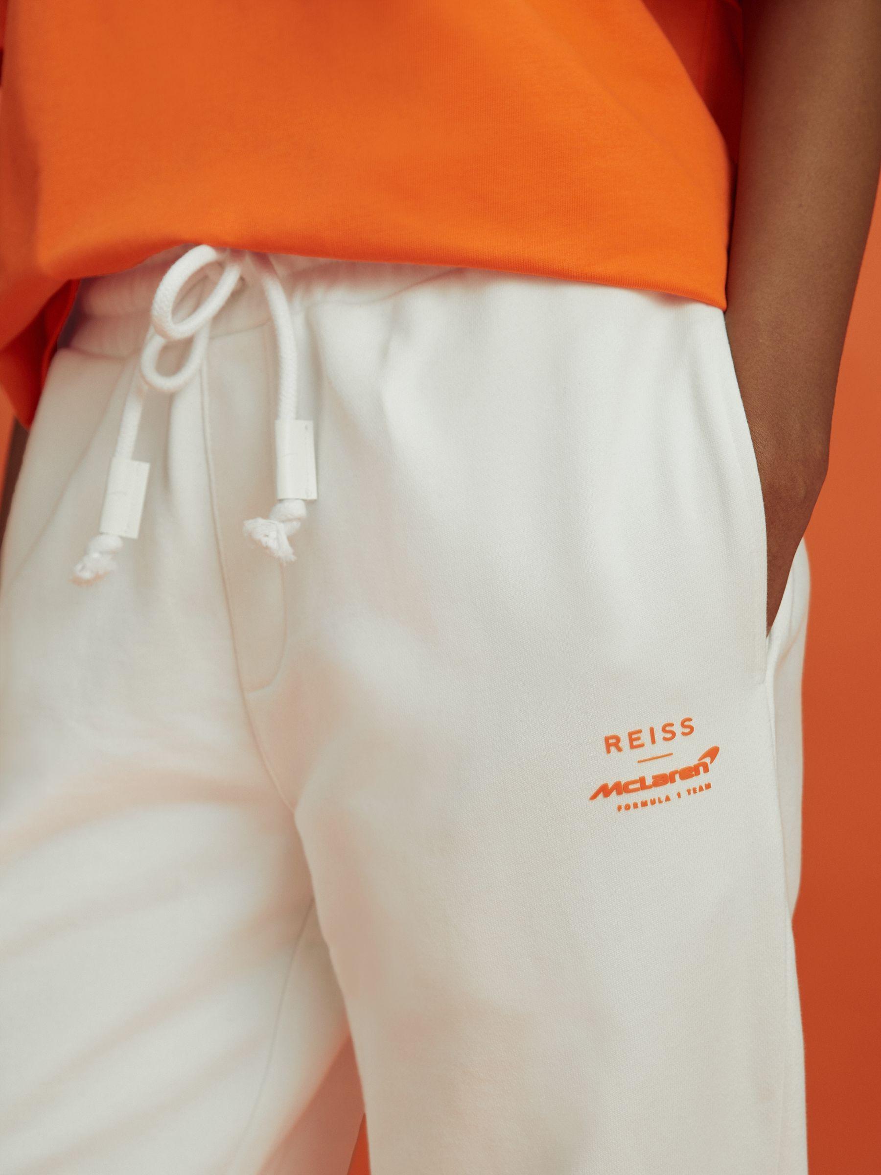 Drawstring Joggers in White Product Image