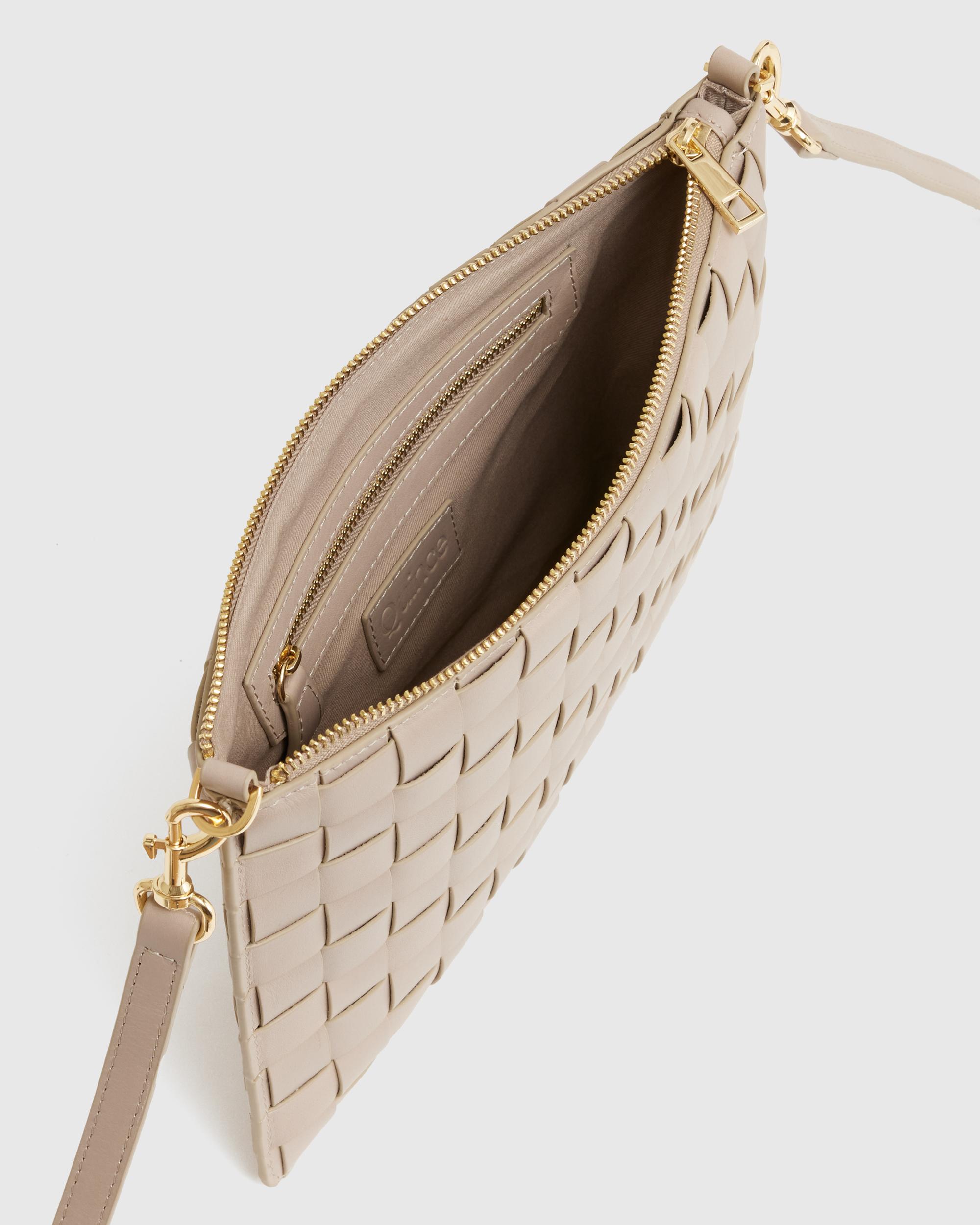 Quince | Women's Italian Leather Handwoven Convertible Crossbody Product Image