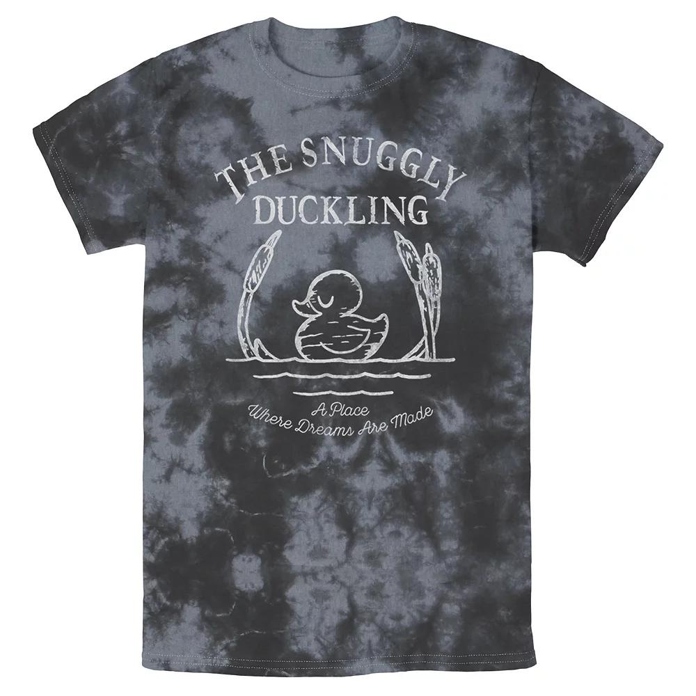 Disney's Tangled Men's The Snuggly Duckling Where Dreams Are Made Bomabrd Wash Tee, Size: Large, Black Grey Product Image