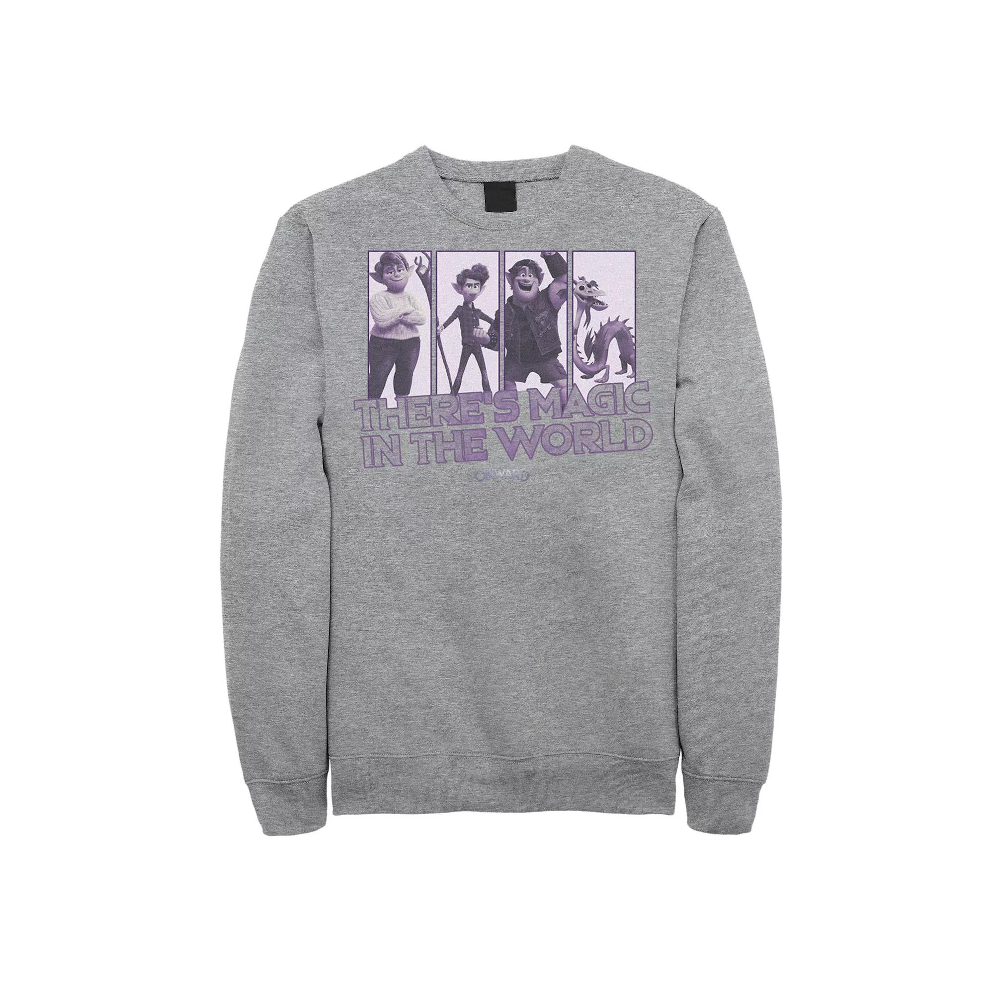 Men's Disney/Pixar Onward There's Magic In The World Sweatshirt, Size: XXL, Athletic Grey Product Image