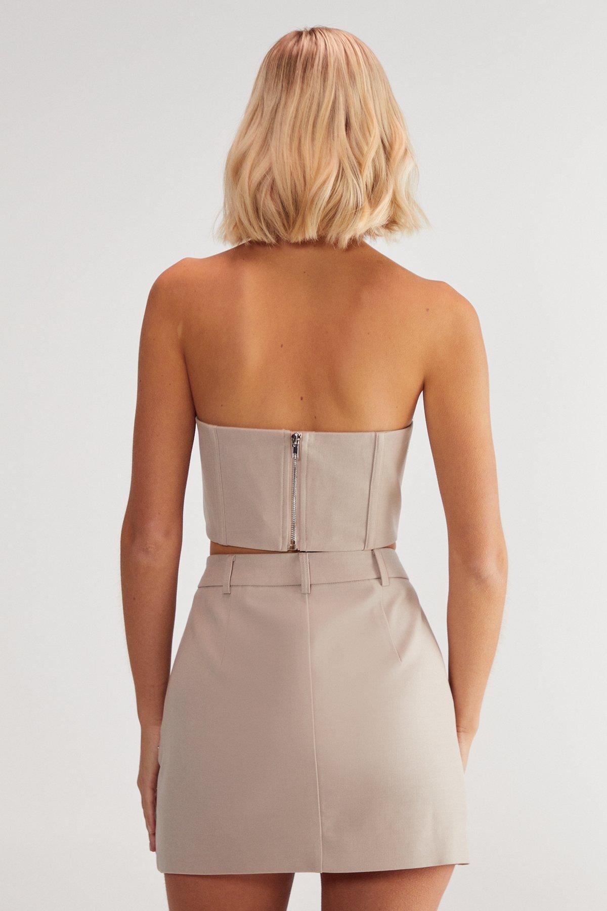 Premium Tailored Studded Mini Skirt Product Image