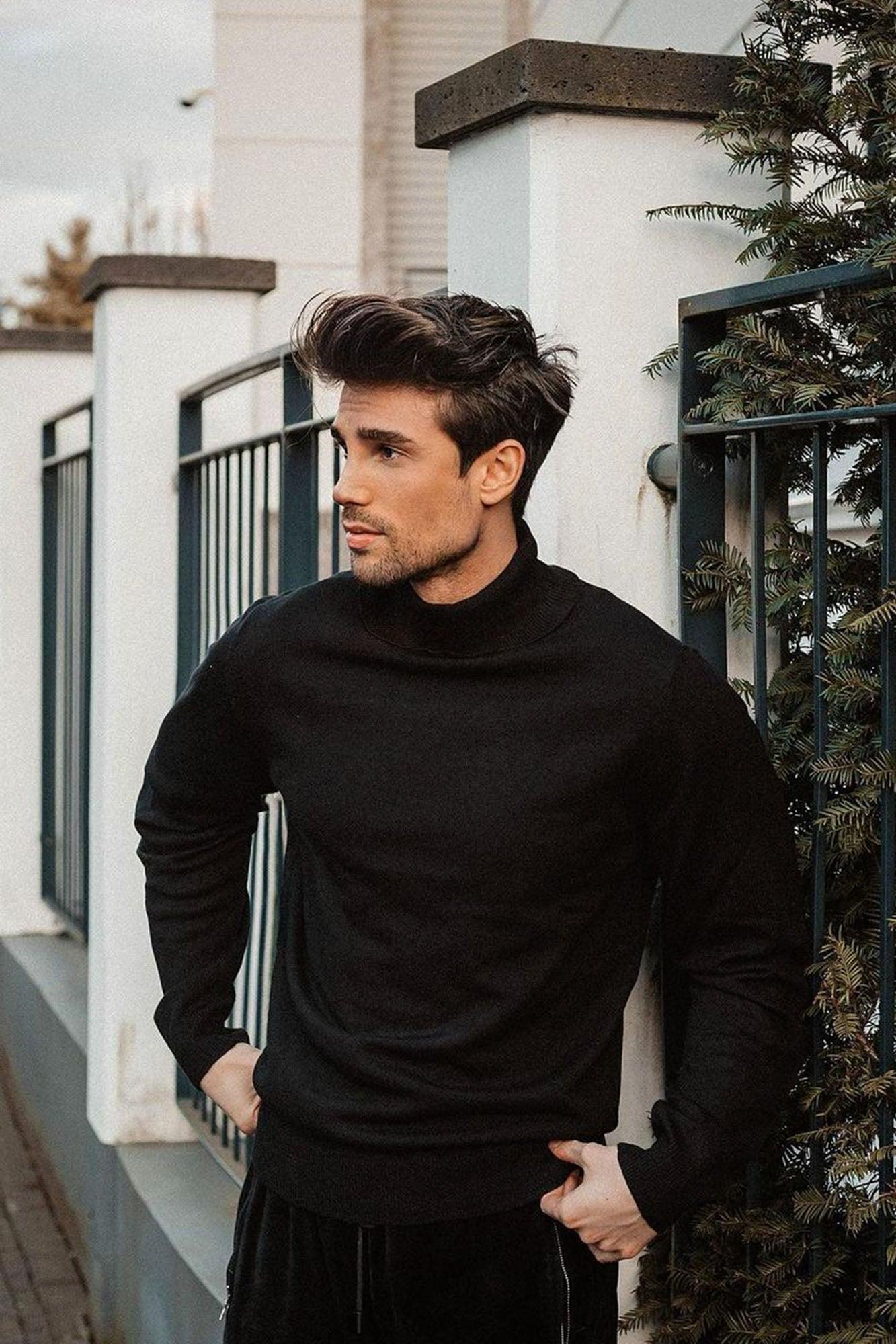 DeAngelo Turtleneck Sweater - Black Male Product Image