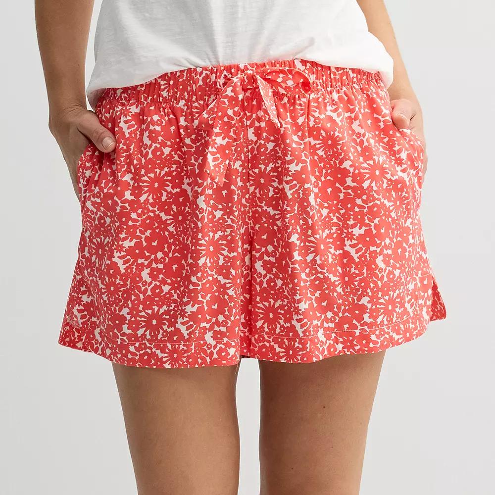 Womens Sonoma Goods For Life Woven Pajama Shorts Product Image