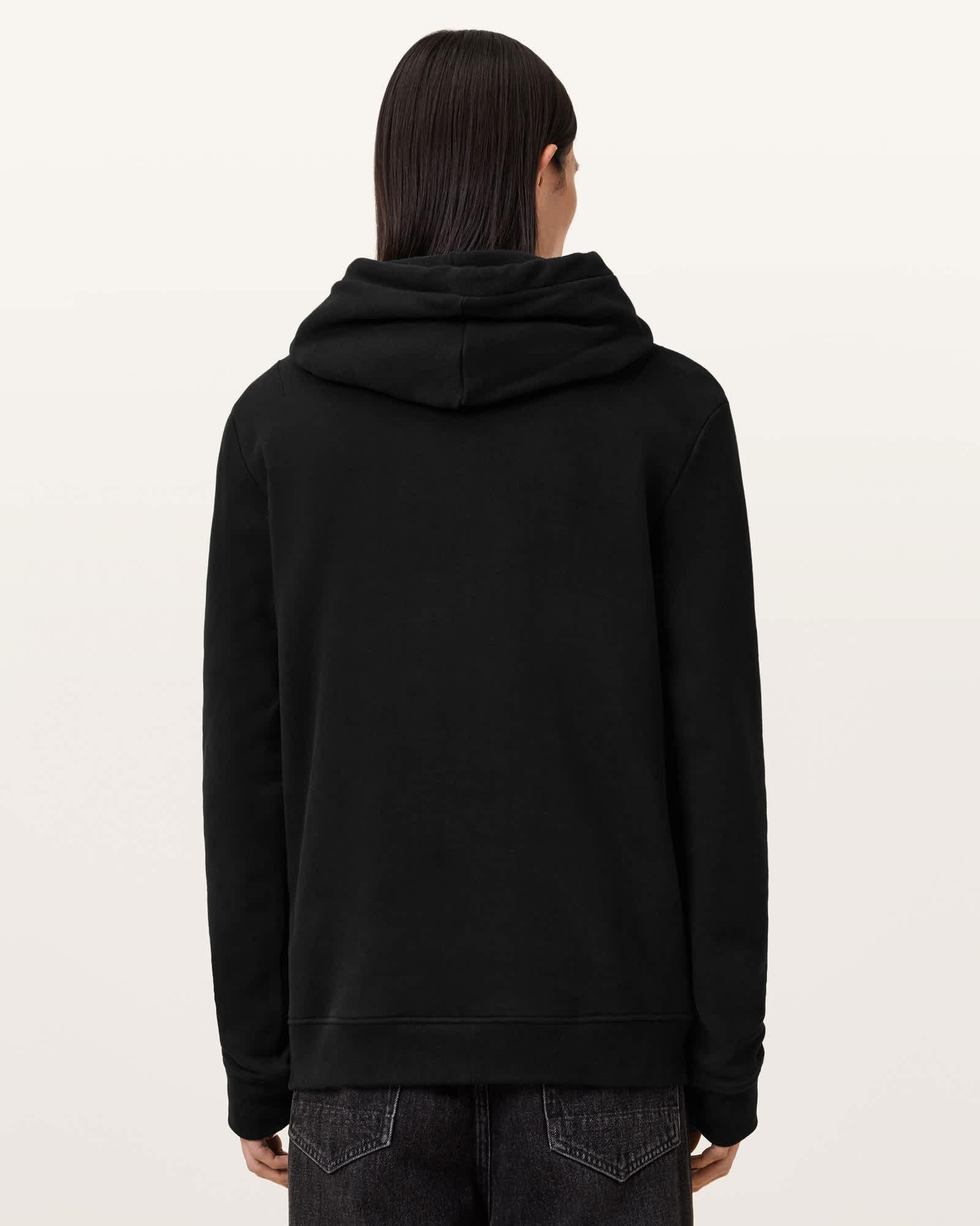 Raven Pullover Ramskull Hoodie Black | ALLSAINTS US Product Image