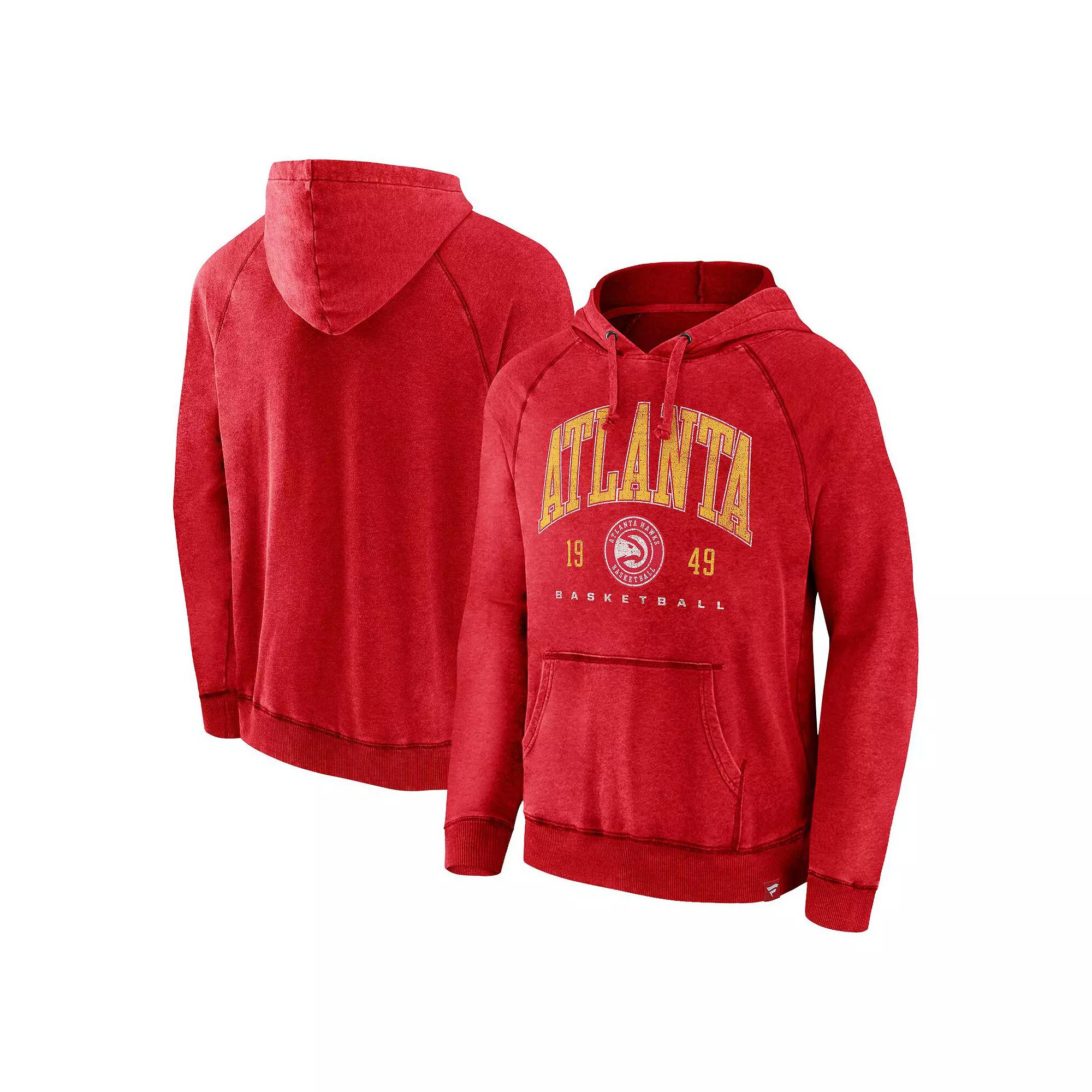 Men's Fanatics Branded Heather Blue Dallas Mavericks Foul Trouble Snow Wash Raglan Pullover Hoodie, Size: Large, Team Product Image