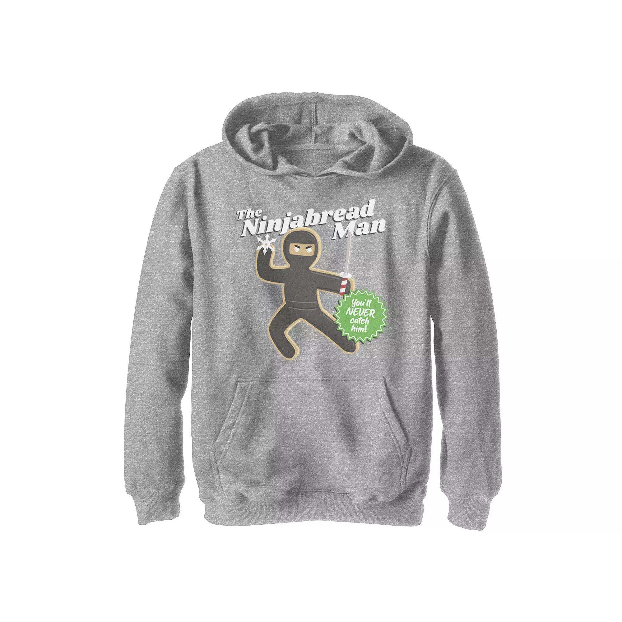 Boys 8-20 The Ninjabread Man You'll Never Catch Him Christmas Graphic Fleece Hoodie, Boy's,  Product Image