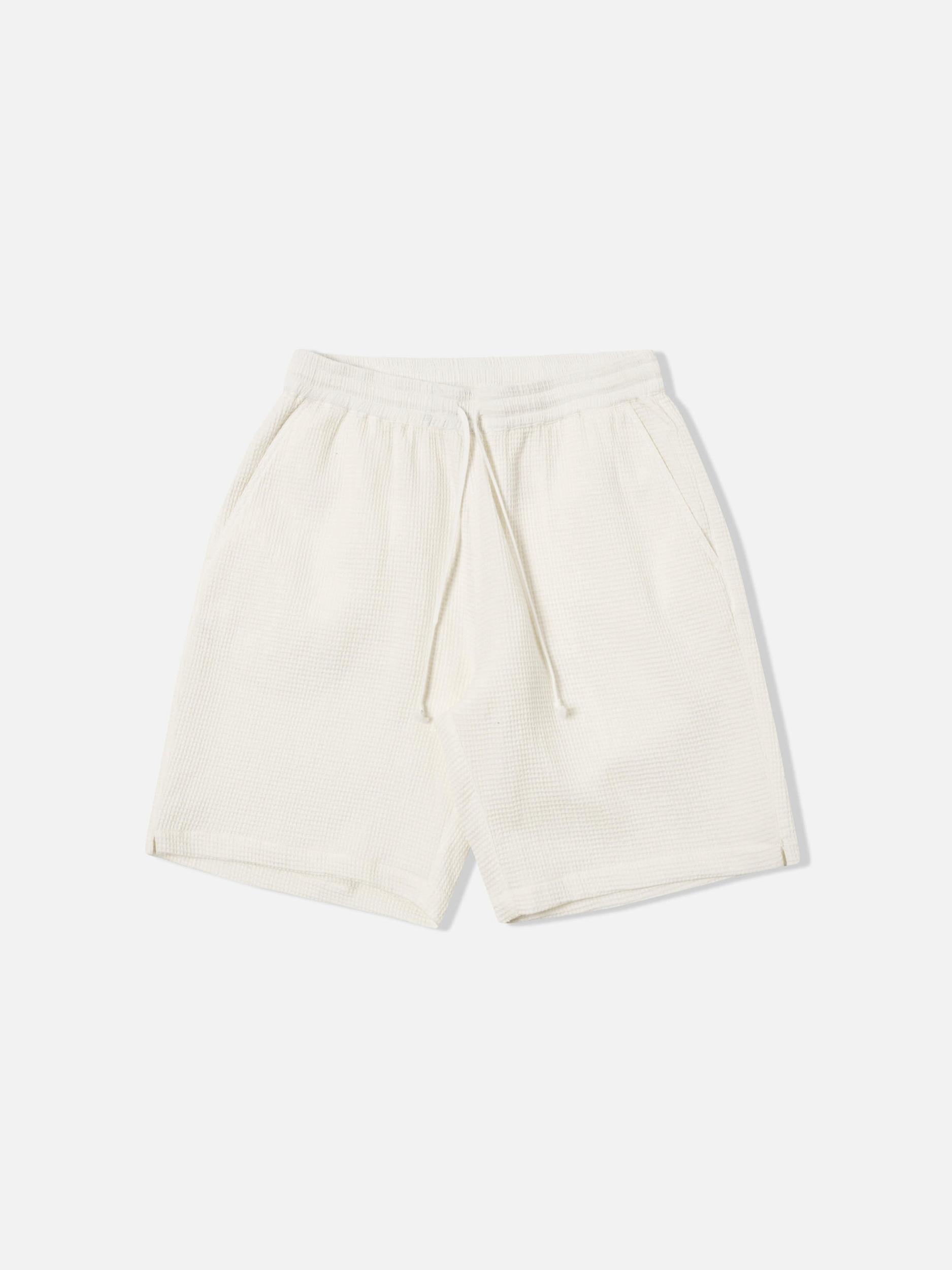 Universal Works Simple Short in Ecru Japanese Waffle Product Image