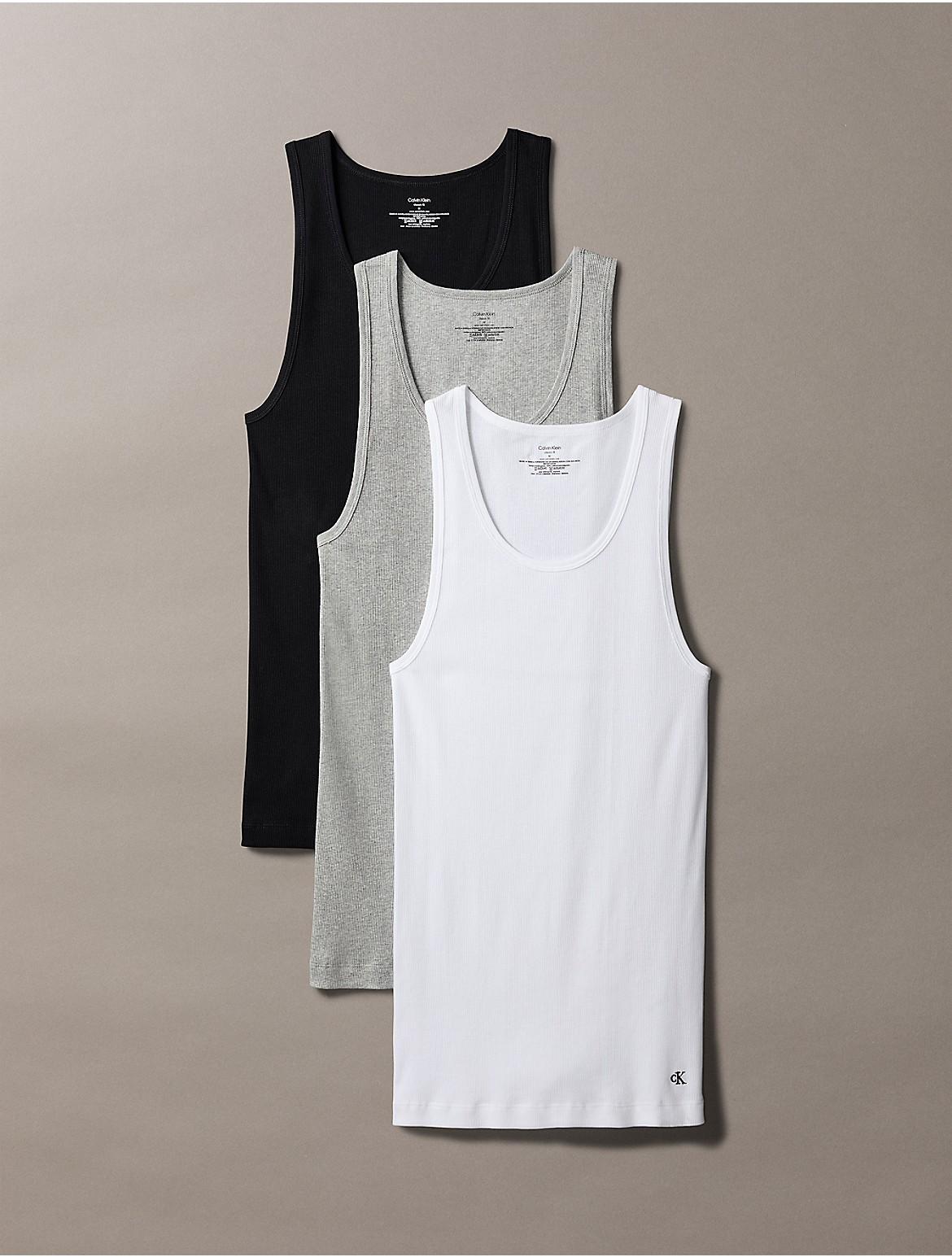 Calvin Klein Mens Cotton Classics 3-Pack Tank Top - Multi Product Image