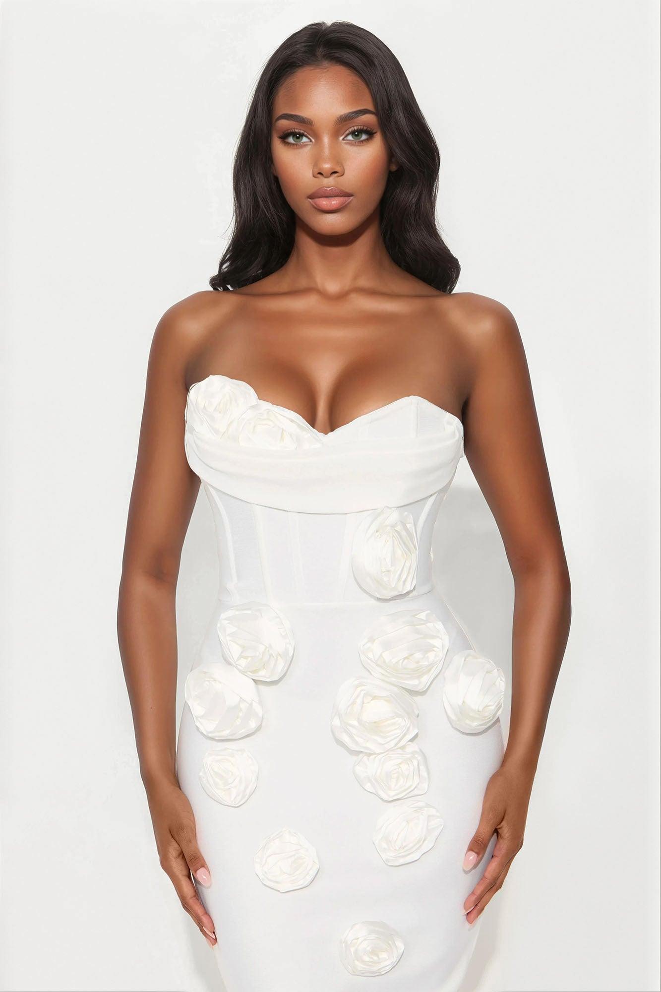 For Forever Bandage Maxi Dress - Off White Female Product Image