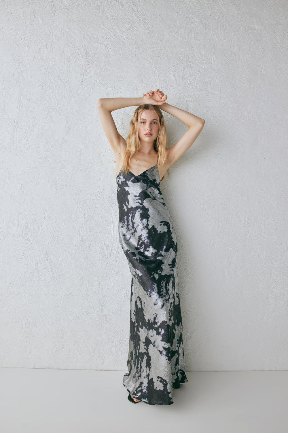 Ida Maxi Dress Silver Product Image