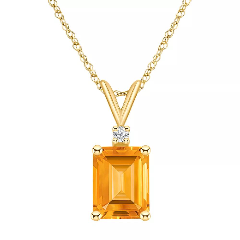 Celebration Gems 14k White Gold Gemstone & Diamond Accent Pendant Necklace, Women's,  Product Image