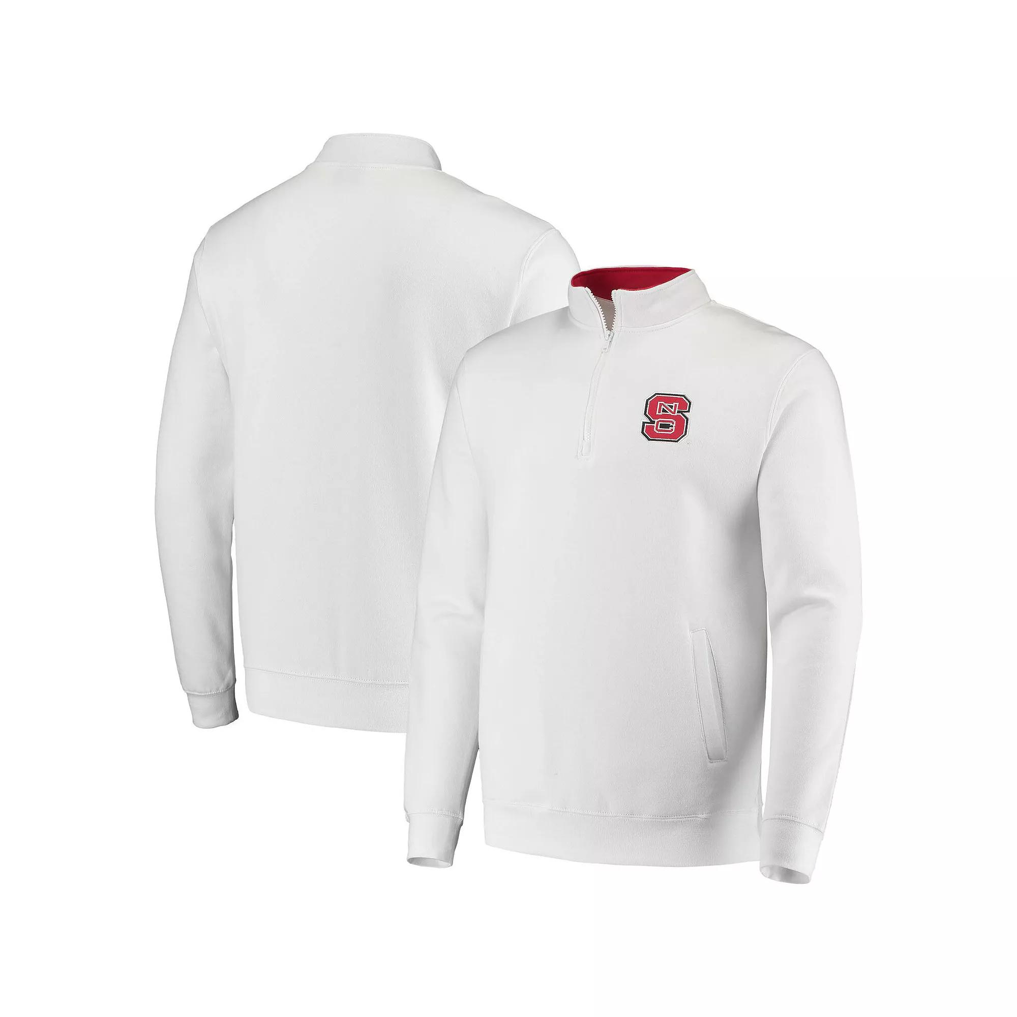 Men's Colosseum White NC State Wolfpack Tortugas Logo Quarter-Zip Jacket, Size: Small, Nst White Product Image