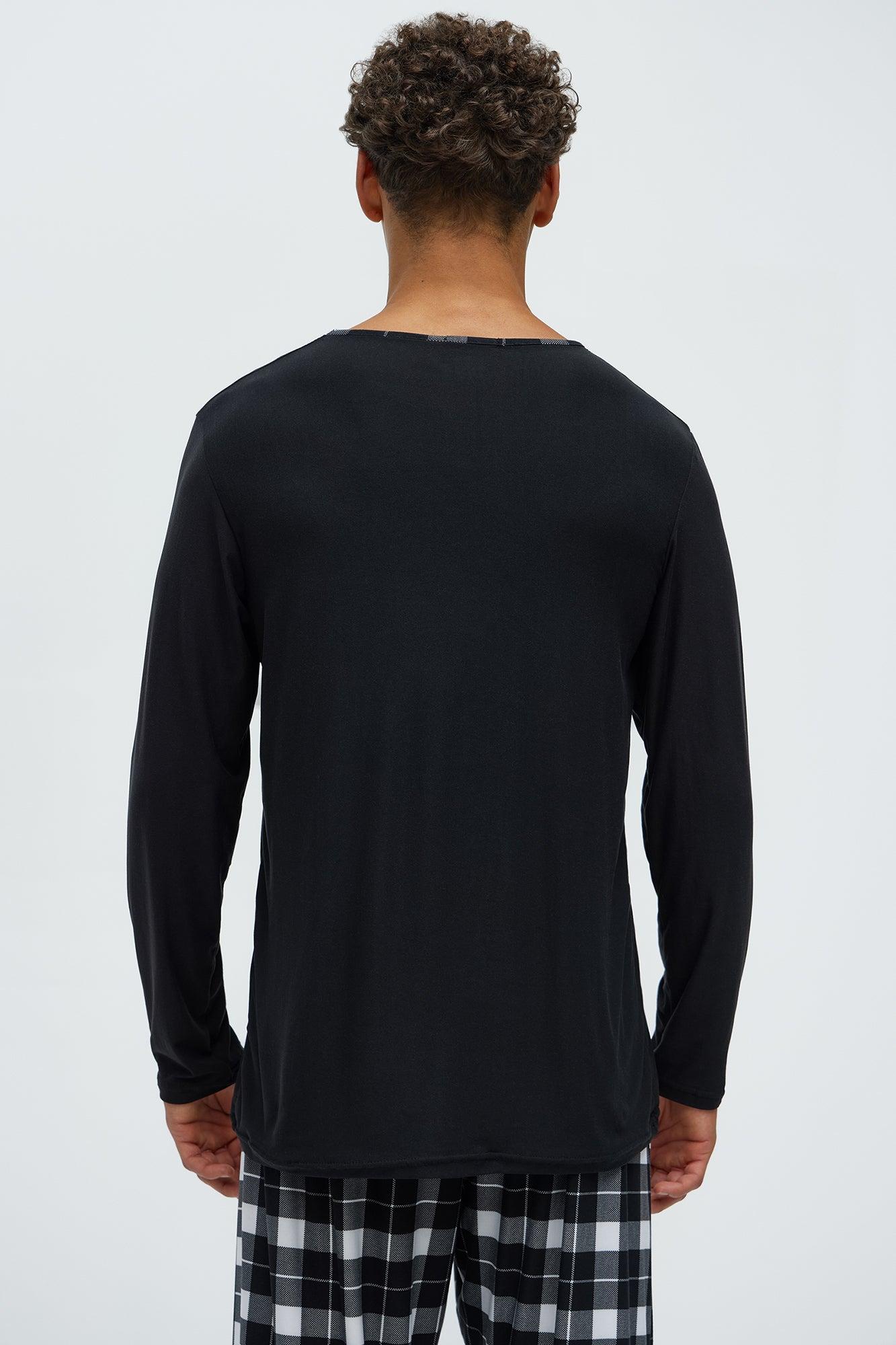 I'm With Naughty Christmas Holiday PJ Set - Black Product Image