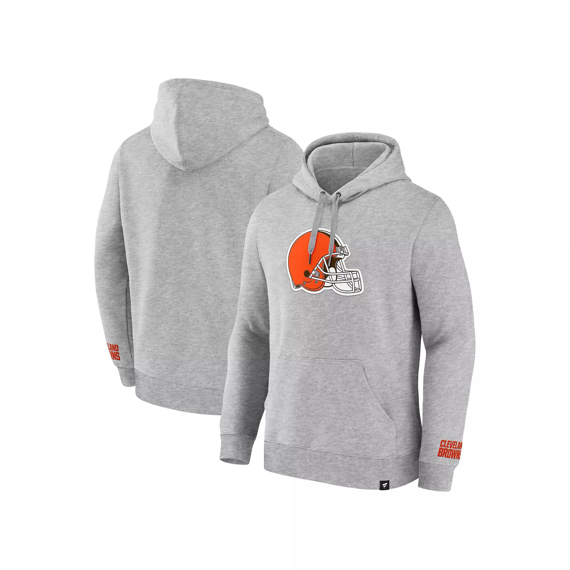 Men's Fanatics Heather Gray Cleveland Browns Legacy Fleece Pullover Hoodie,  Product Image