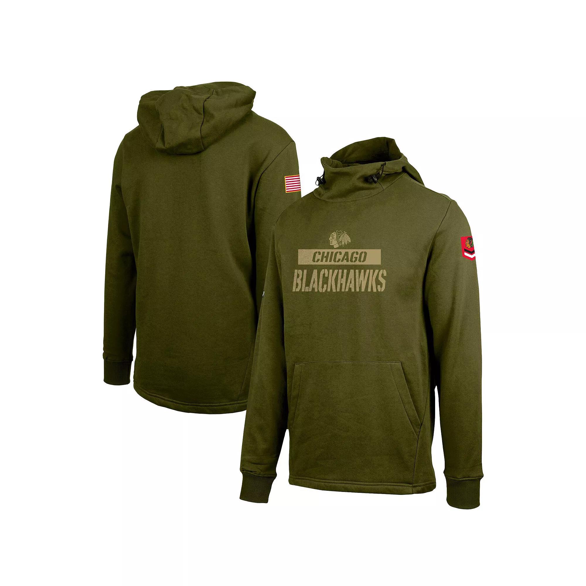 Men's Levelwear Green Chicago Blackhawks Delta Shift Pullover Hoodie,  Product Image