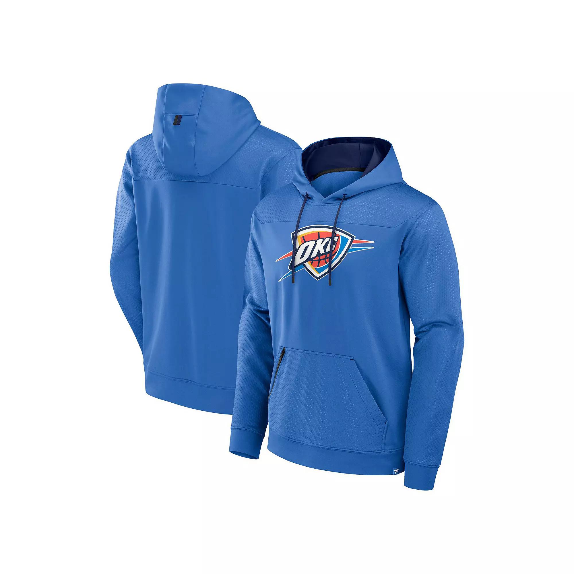 Men's Fanatics  Blue Oklahoma City Thunder Reserve Defender Pullover Hoodie, Size: Medium Product Image