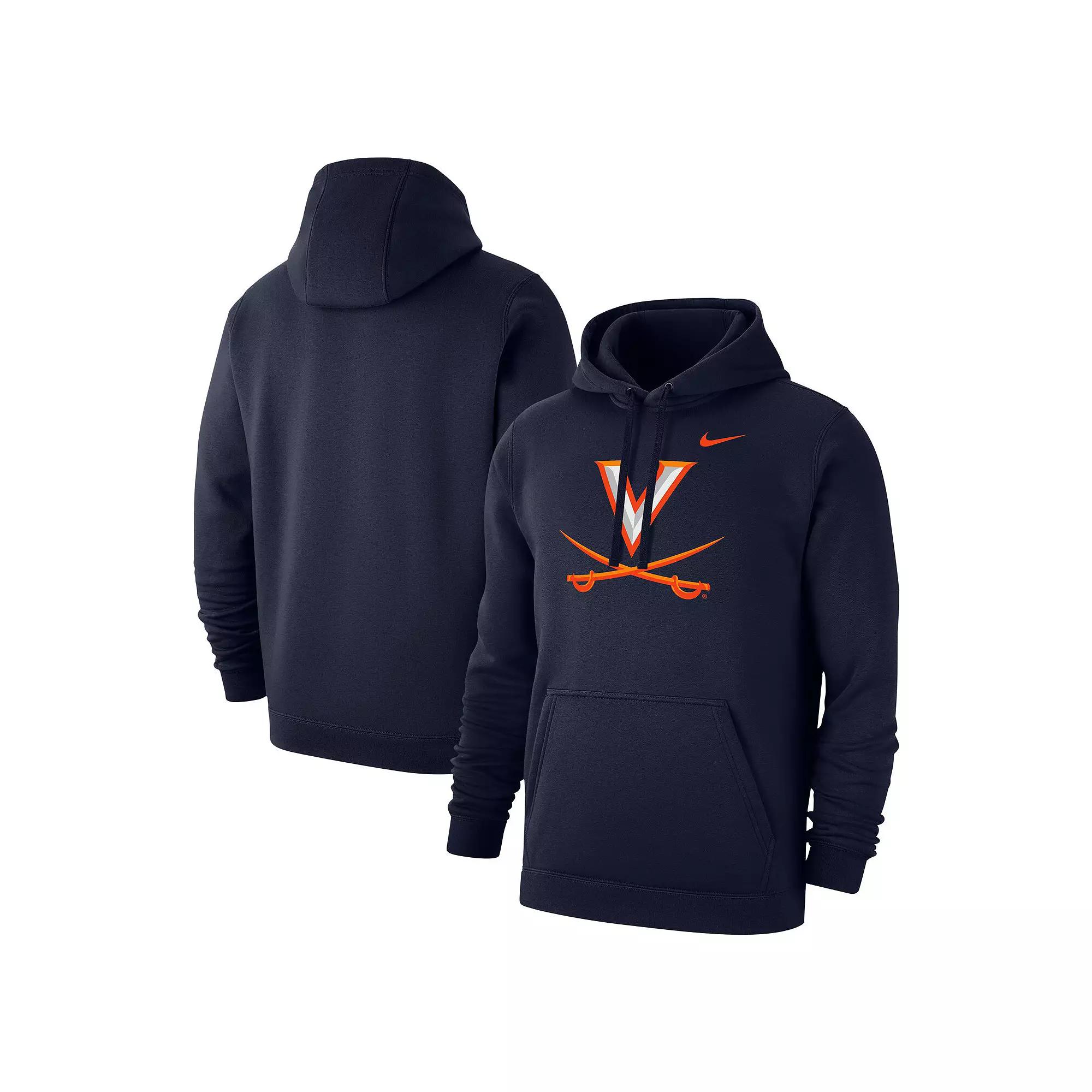 Men's Nike Navy Virginia Cavaliers Primary Club Fleece Pullover Hoodie,  Product Image