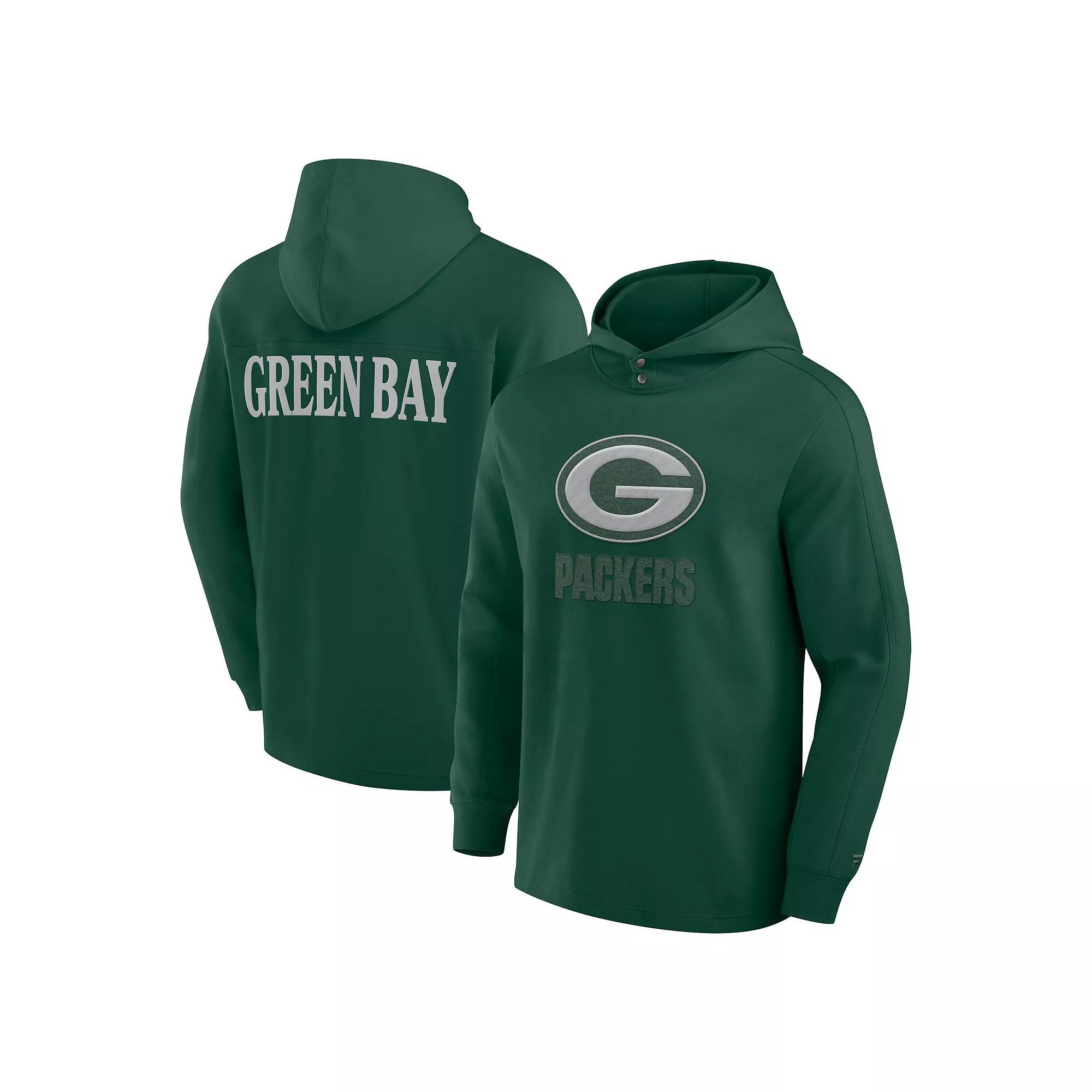Men's Fanatics Green Green Bay Packers Elements Blaze Tri-Blend Long Sleeve Hoodie T-Shirt, Adult Unisex,  Product Image