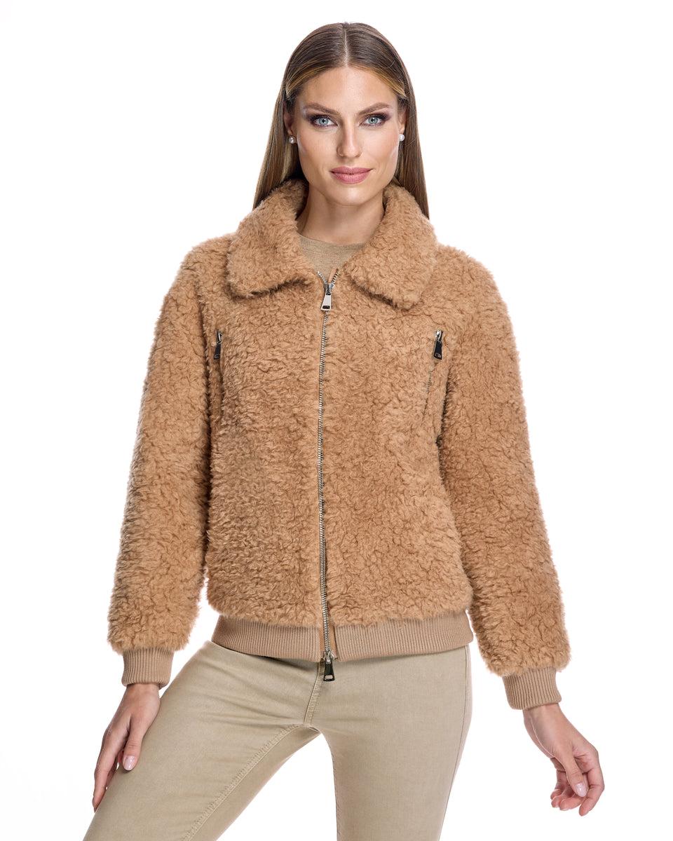 Maximilian Julia & Stella Lamb's Wool Bomber Jacket Product Image