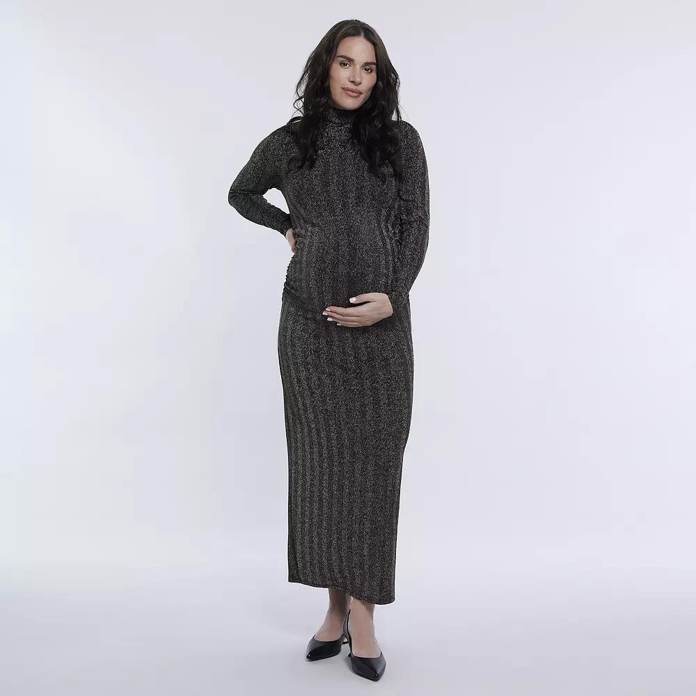 Maternity Motherhood® Turtleneck Maxi Dress, Women's,  Product Image