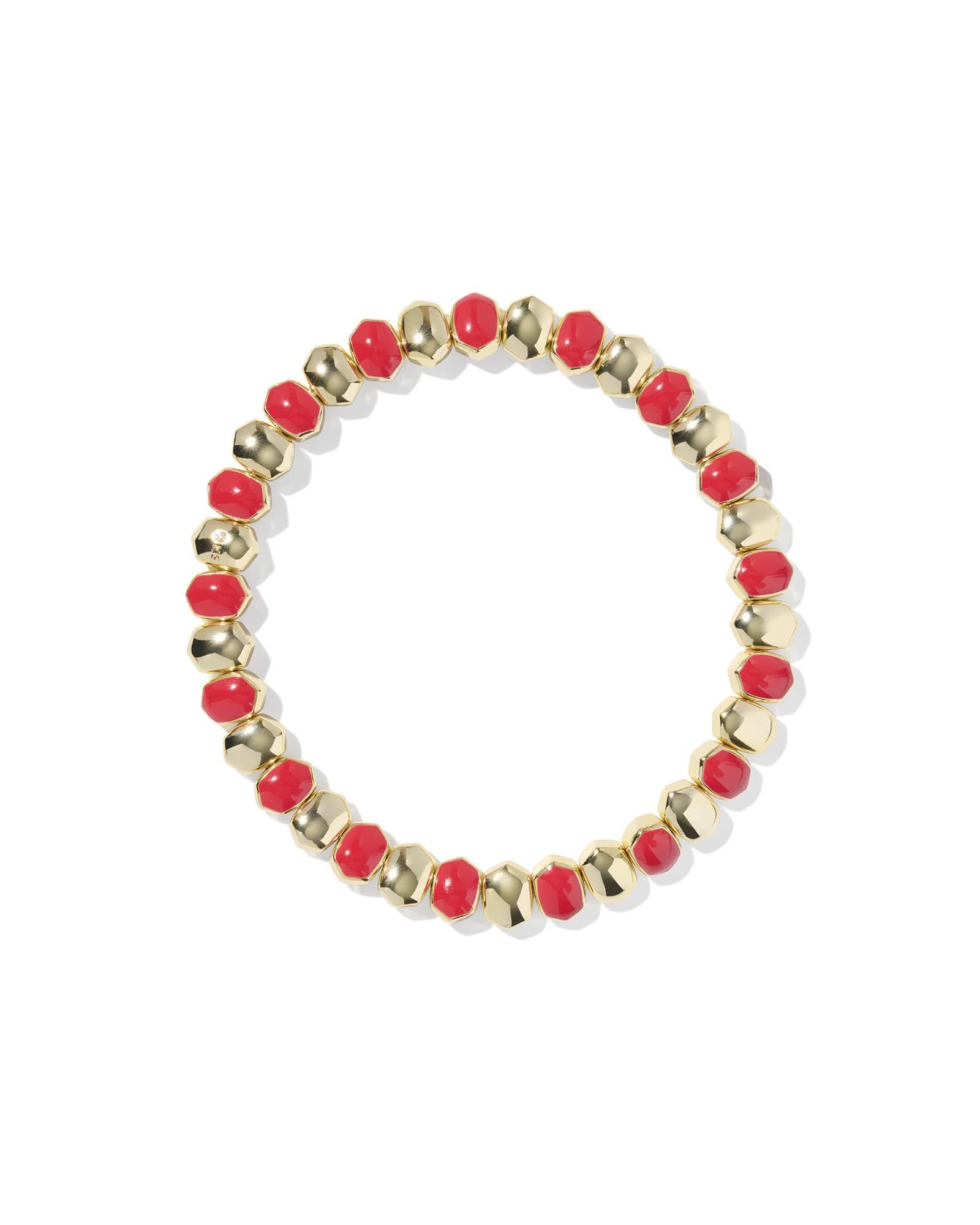 Daphne Enamel Gold Stretch Bracelet Product Image