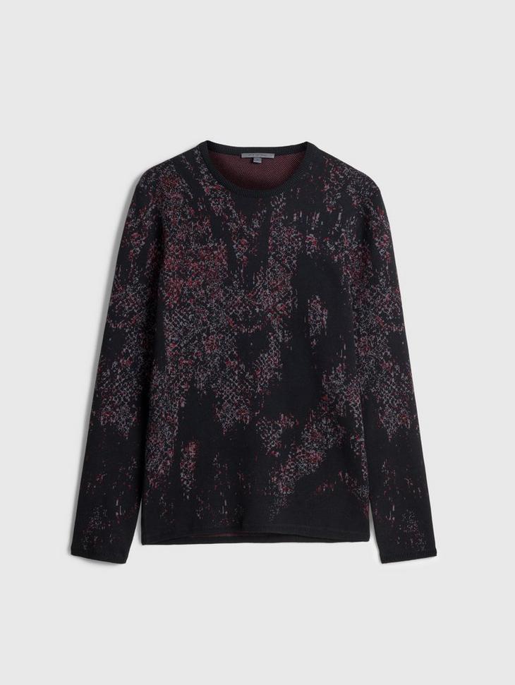 JOHN VARVATOS PYTHON JACQUARD SWEATER Product Image