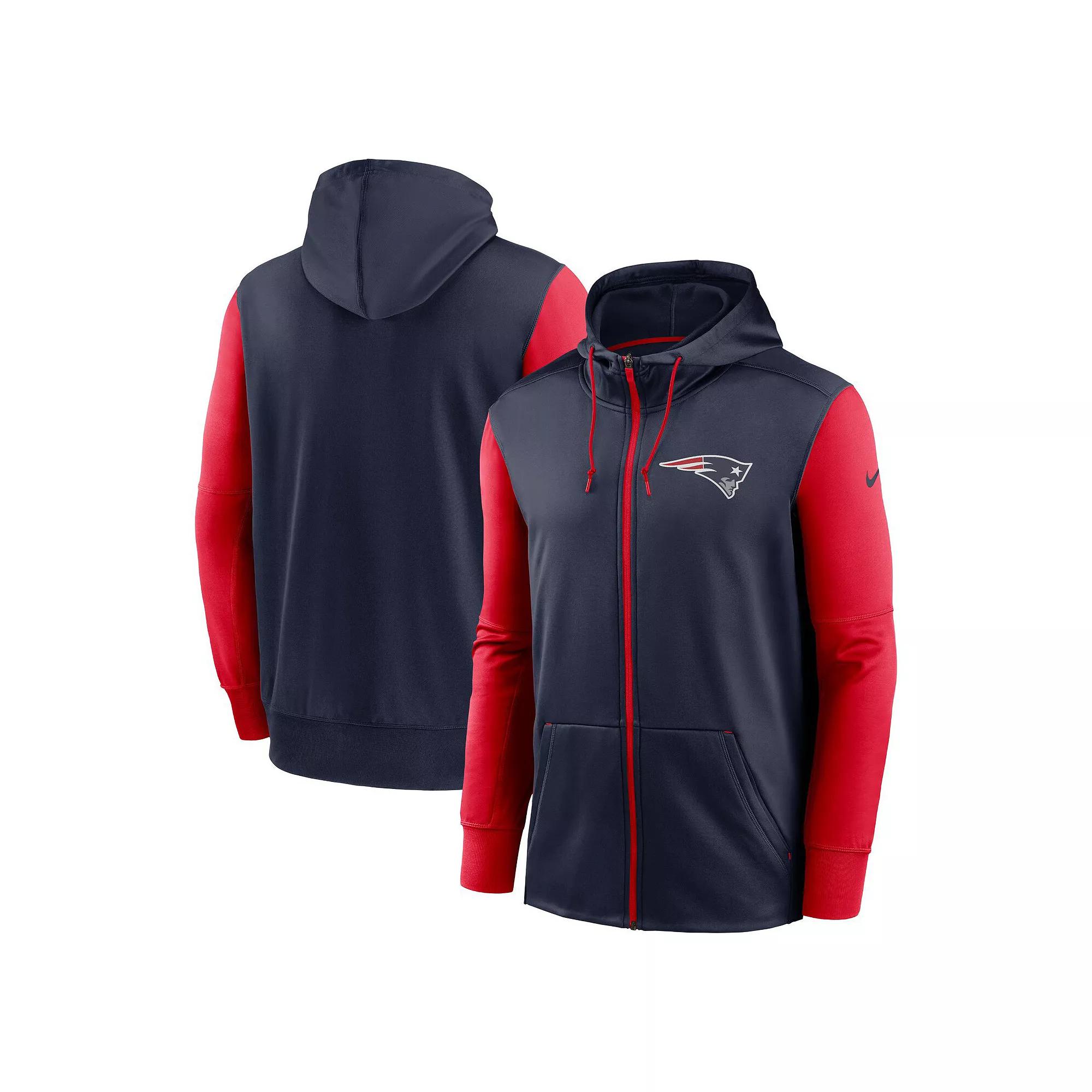 Men's Nike Navy New England Patriots Performance Full-Zip Hoodie,  Product Image