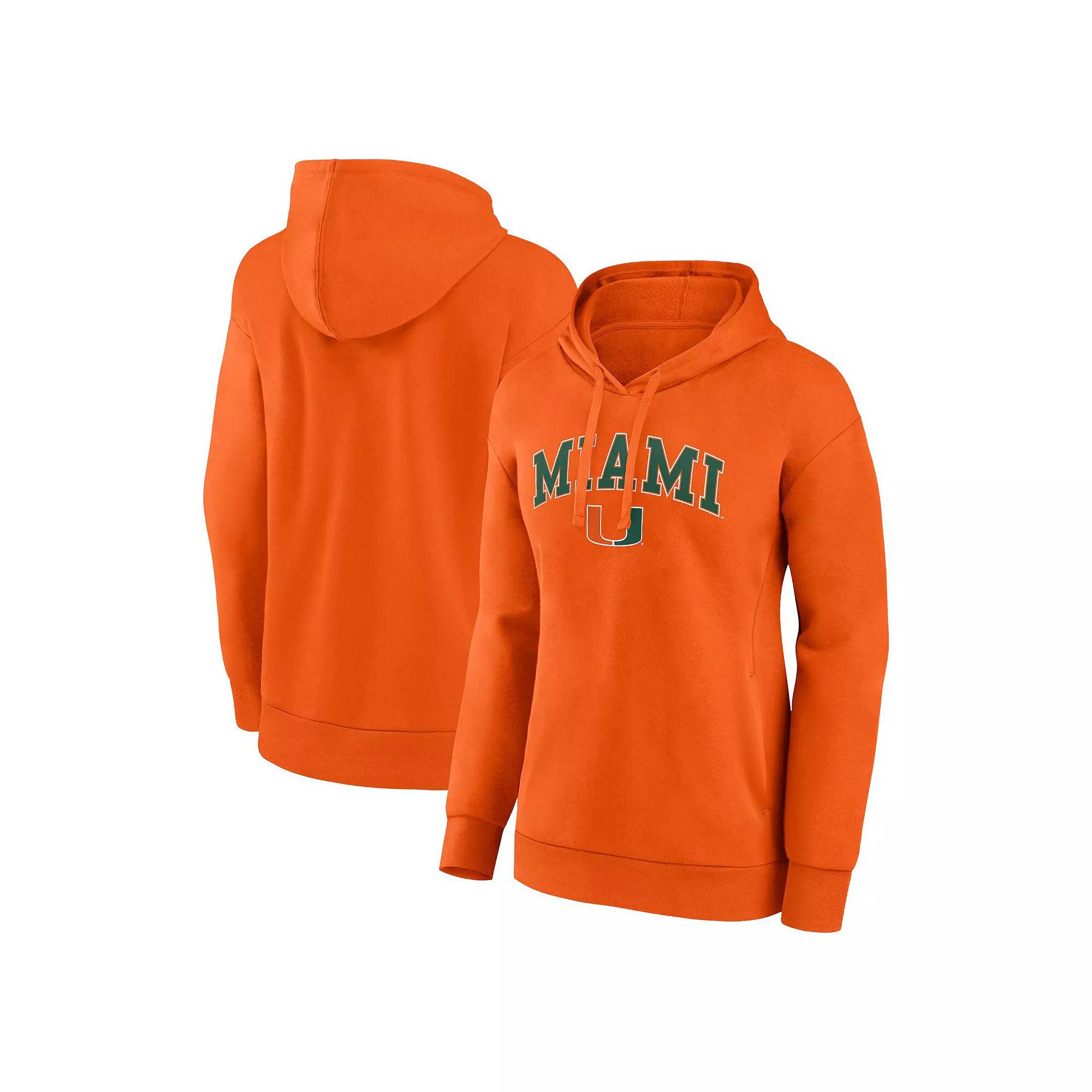 Women's Fanatics Branded Orange Miami Hurricanes Evergreen Campus Pullover Hoodie,  Product Image