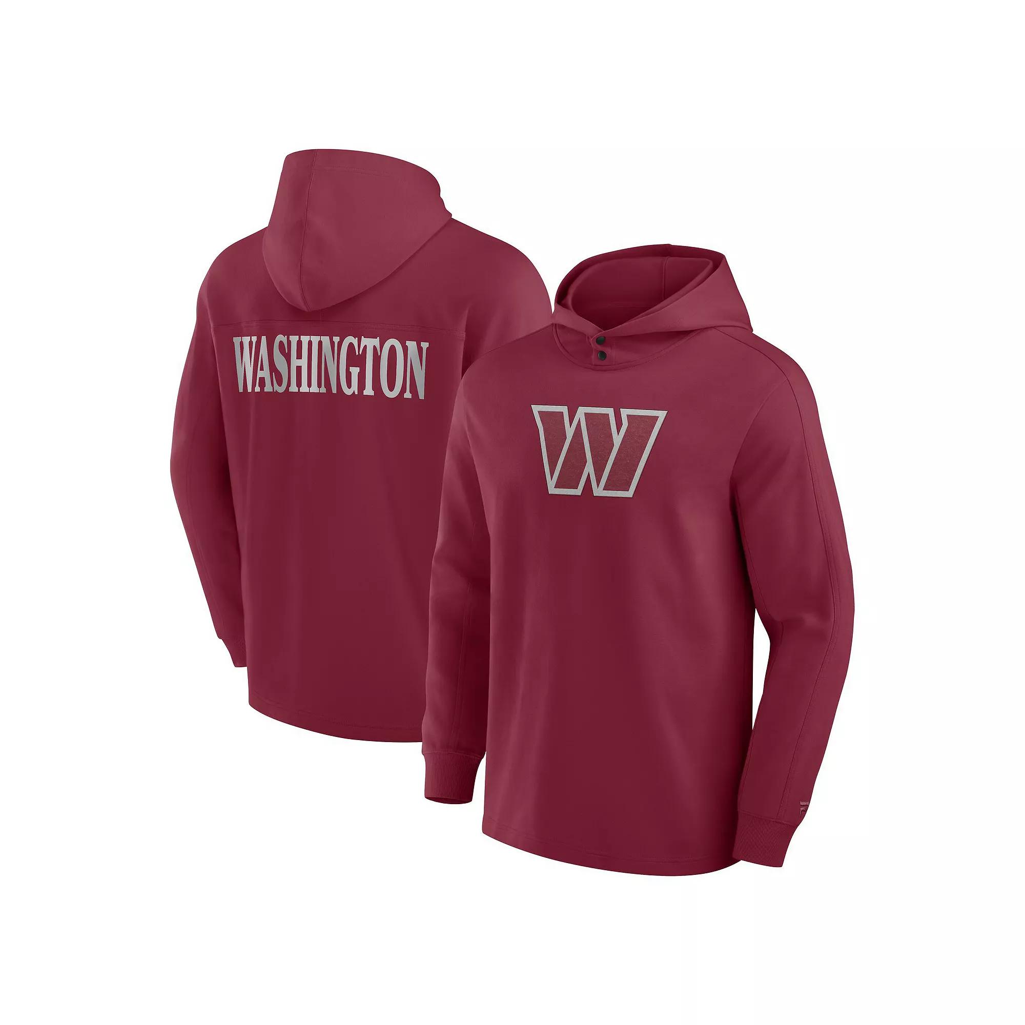 Men's Fanatics Burgundy Washington Commanders Elements Blaze Tri-Blend Long Sleeve Hoodie T-Shirt, Adult Unisex,  Product Image