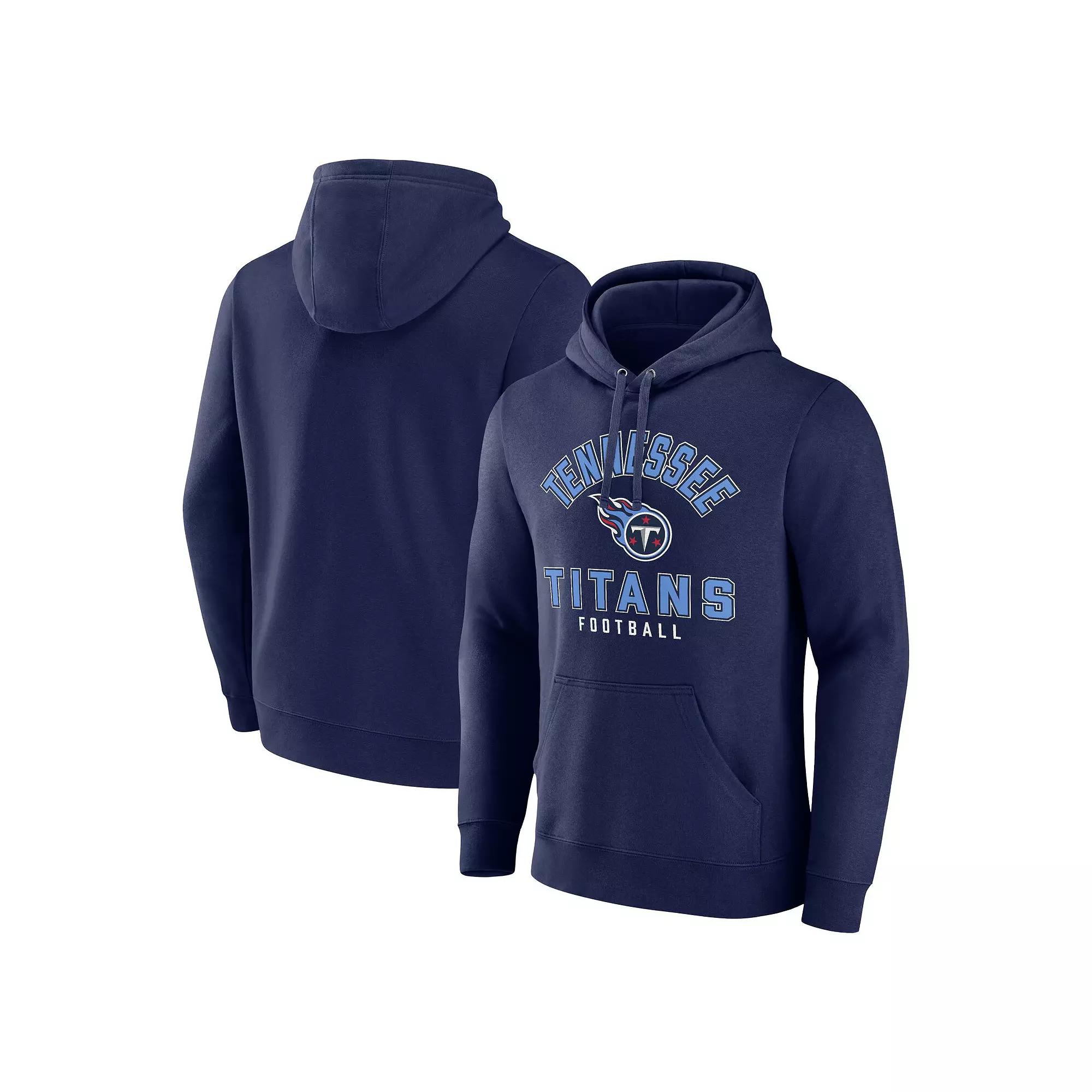 Men's Fanatics Branded  Navy Tennessee Titans Between the Pylons Pullover Hoodie, Size: 2XL, Blue Product Image