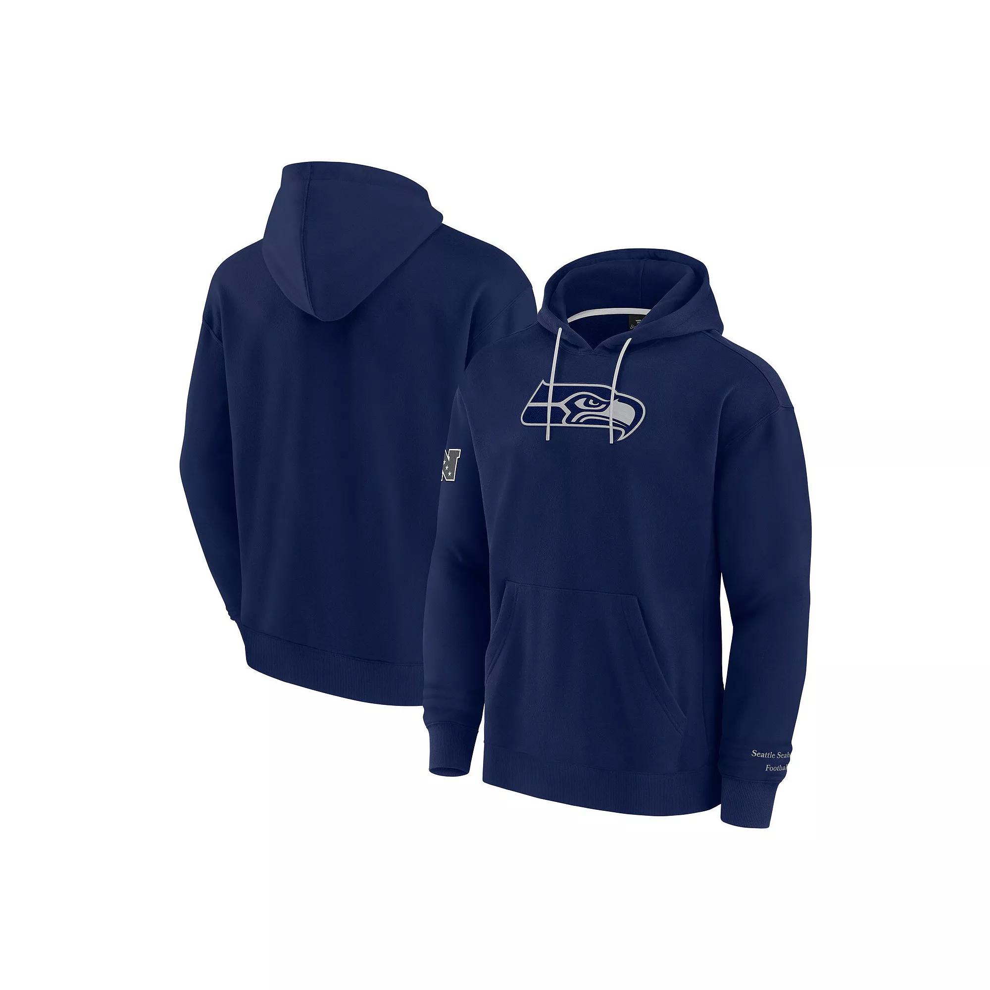 Men's Fanatics College Navy Seattle Seahawks Elements Pace Fleece Pullover Hoodie, Adult Unisex,  Product Image