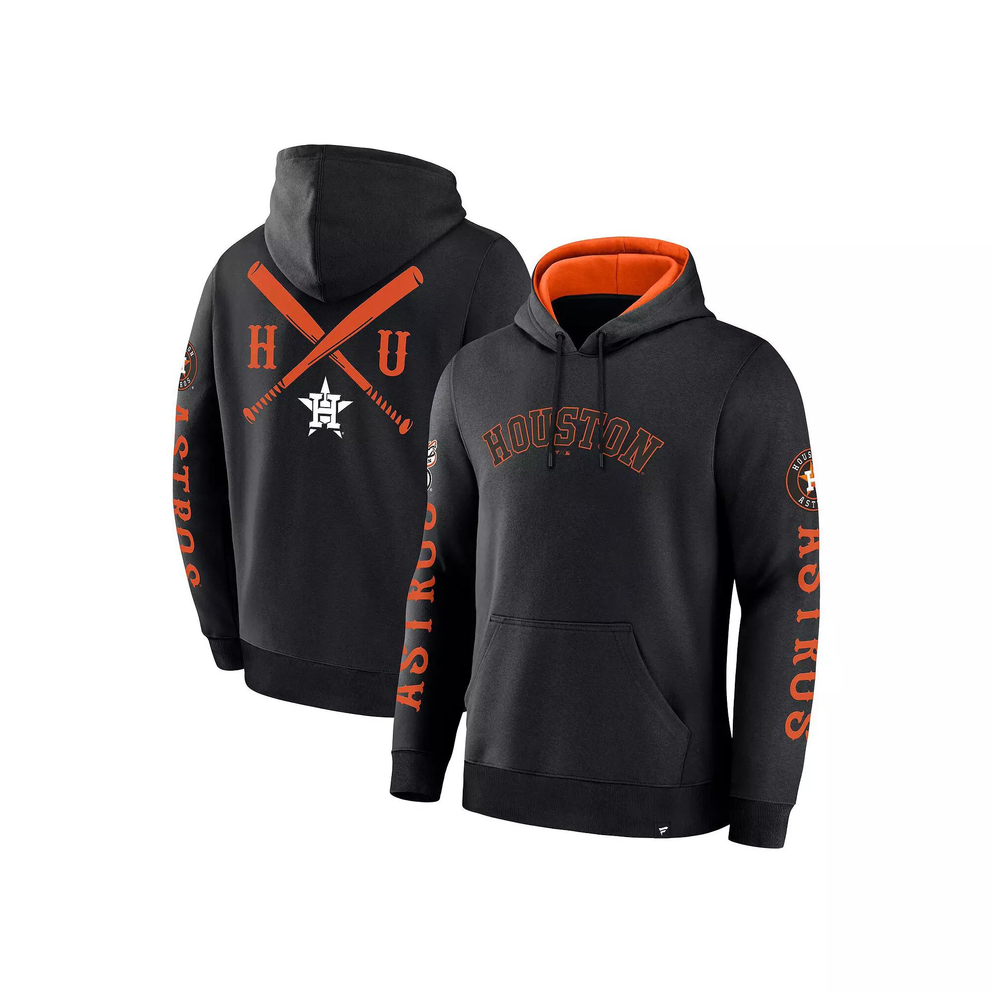 Men's Fanatics  Black Houston Astros Big City Legacy Fleece Pullover Hoodie, Size: XL Product Image