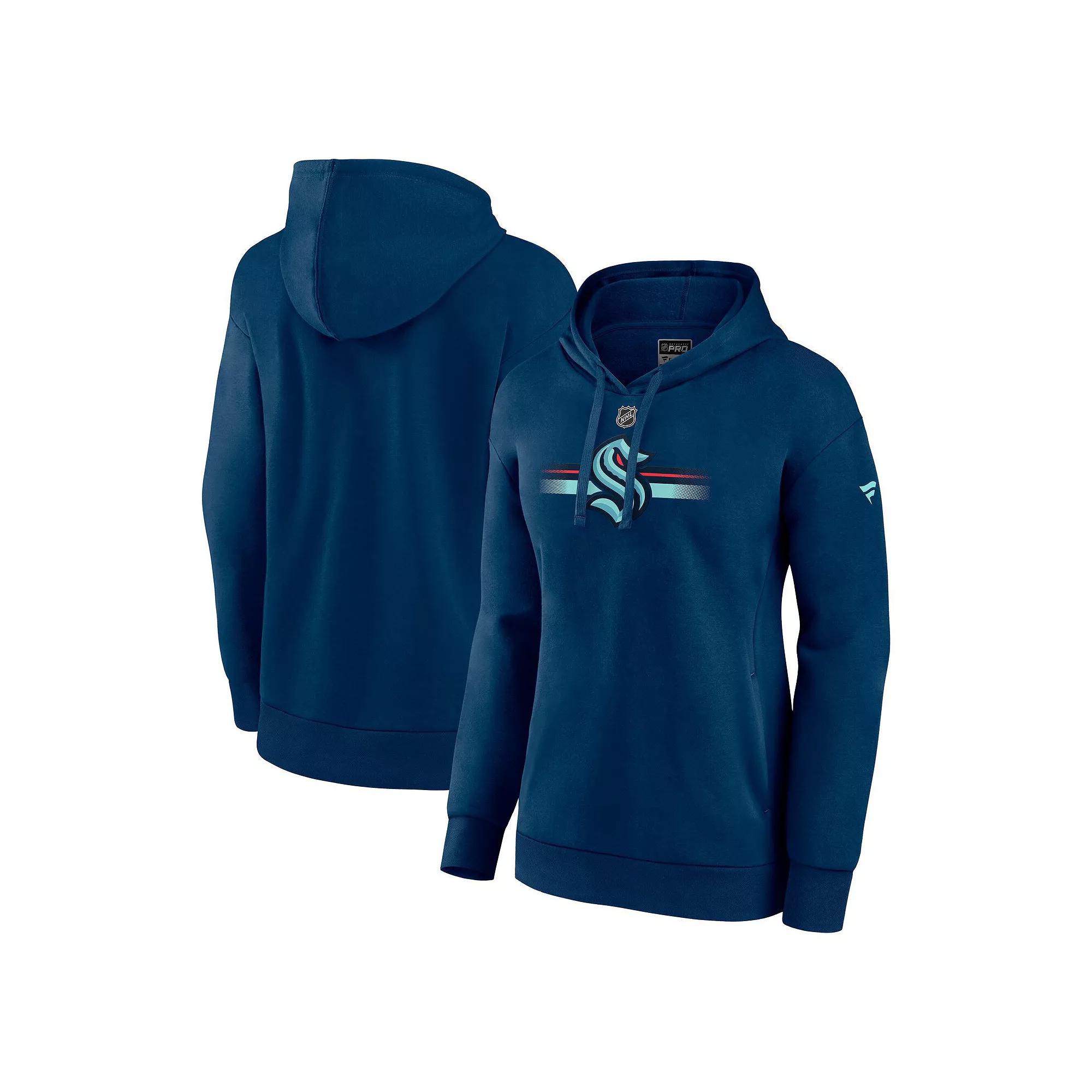 Womens Fanatics Deep Sea Blue Seattle Kraken Authentic Pro Secondary Pullover Hoodie Krk Blue Product Image