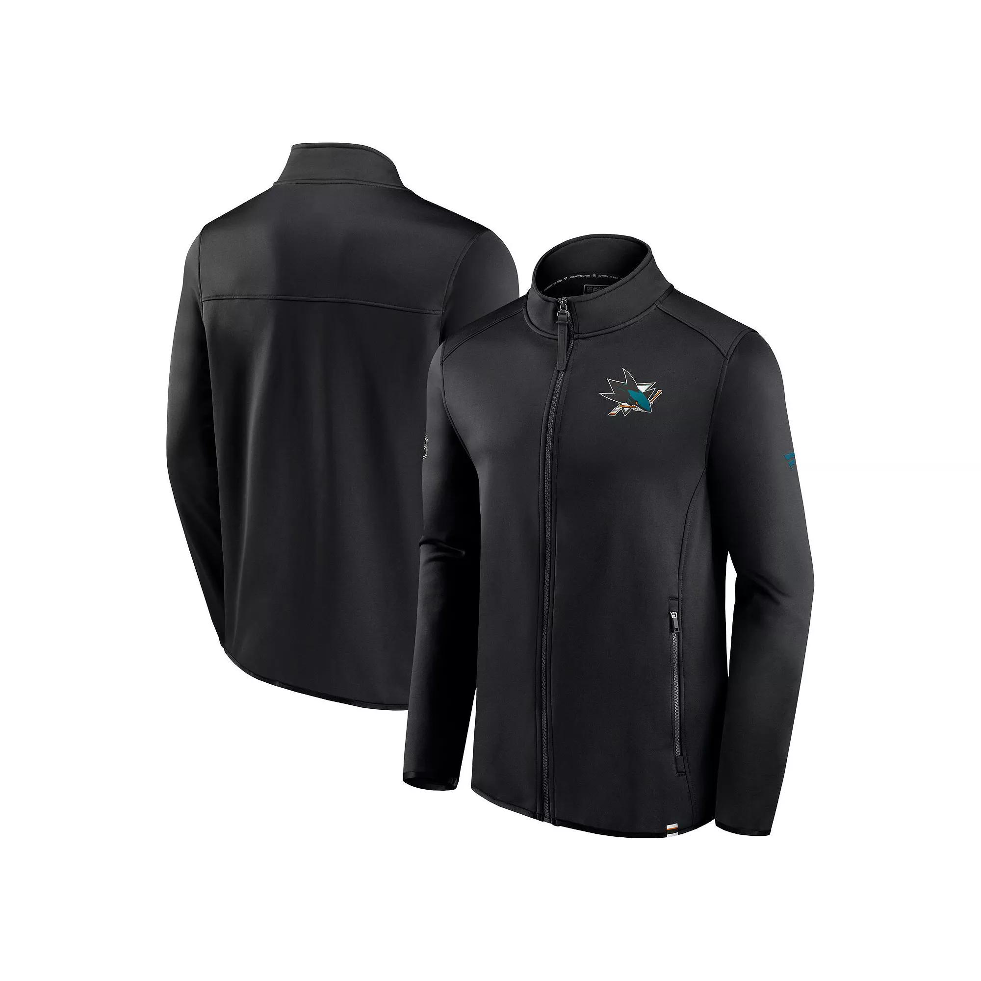 Men's Fanatics Branded Black Philadelphia Flyers Authentic Pro Full-Zip Jacket,  Product Image