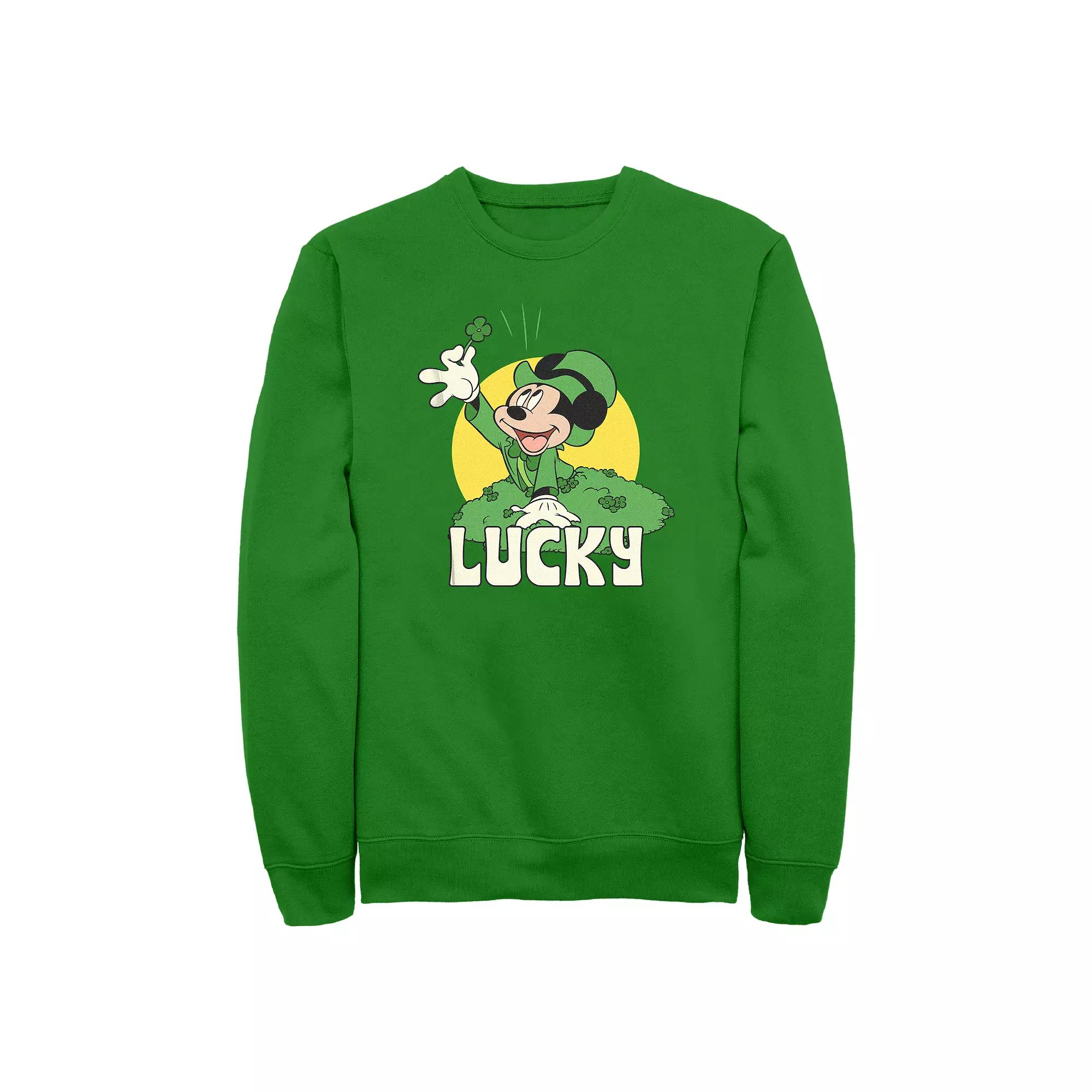 Disney's Mickey Mouse Lucky Men's Graphic Fleece, Size: XL, Kelly Product Image