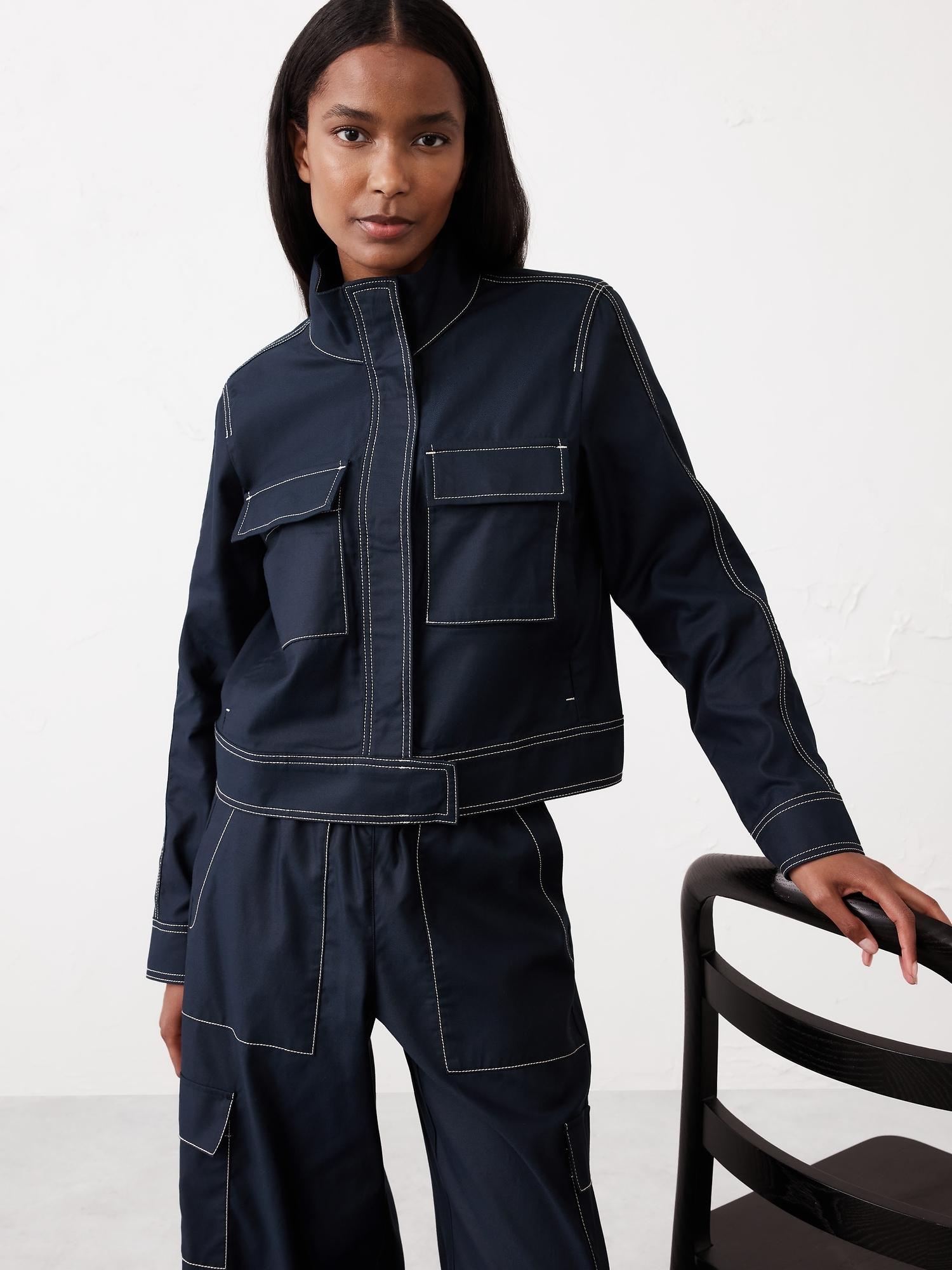 Twill Cropped Jacket Product Image