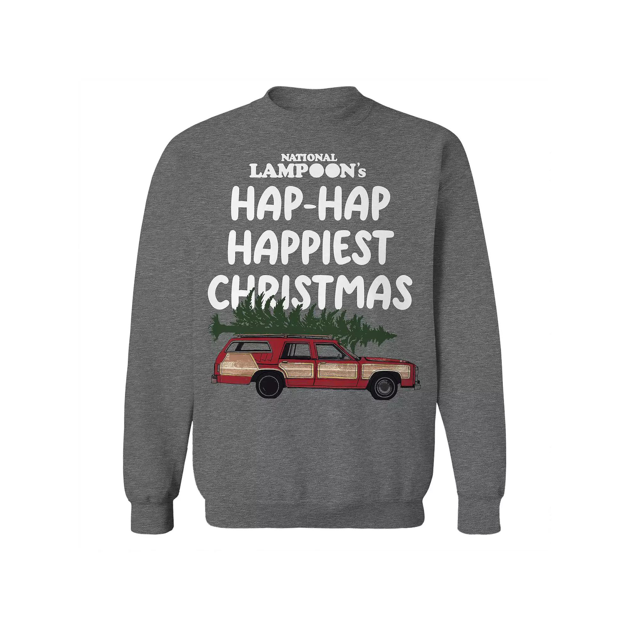 Men's Happiest Christmas National Lampoon's Christmas Vacation Graphic Fleece Crew Sweatshirt, Adult Unisex,  Product Image