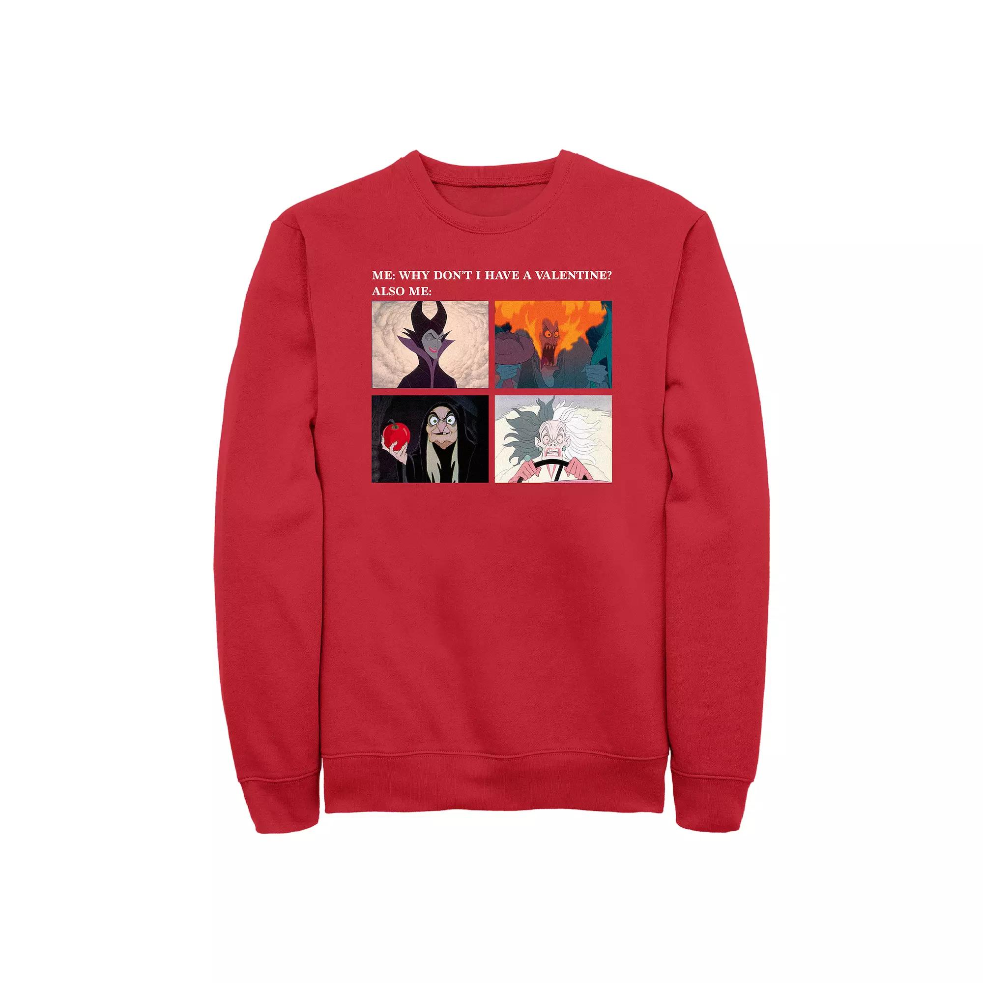 Disney Villains Why Don't I Have A Valentine Meme Men's Graphic Fleece,  Product Image