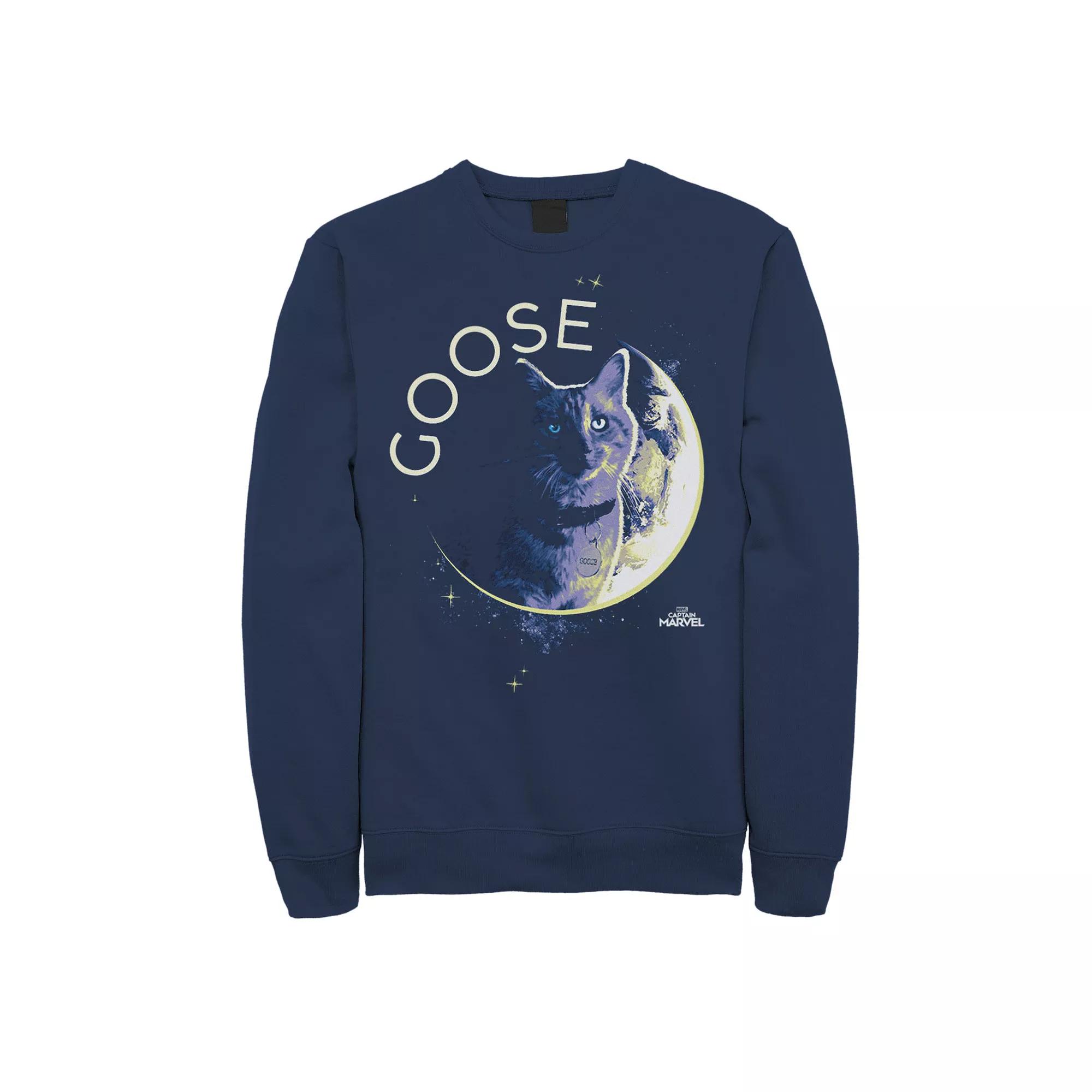 Men's Marvel Captain Marvel Goose Space Planet Portrait Sweatshirt,  Product Image