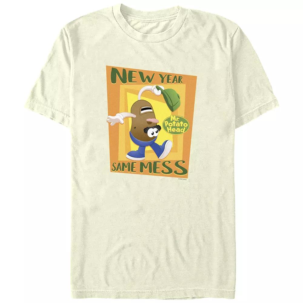 Men's Mr. Potato Head New Year Same Mess Graphic Tee, Size: Medium, Natural Product Image