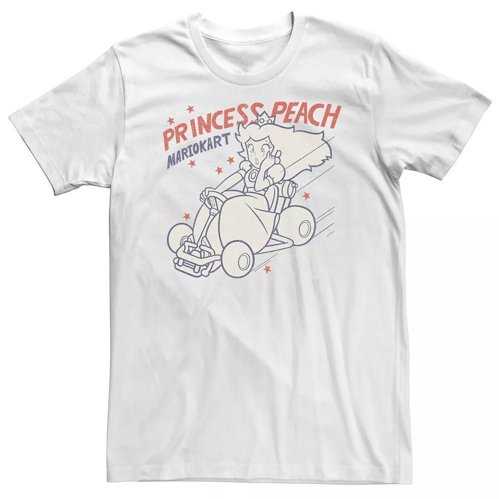 Big & Tall Nintendo Mario Kart Peach Kart Gaming Tee, Men's,  Product Image