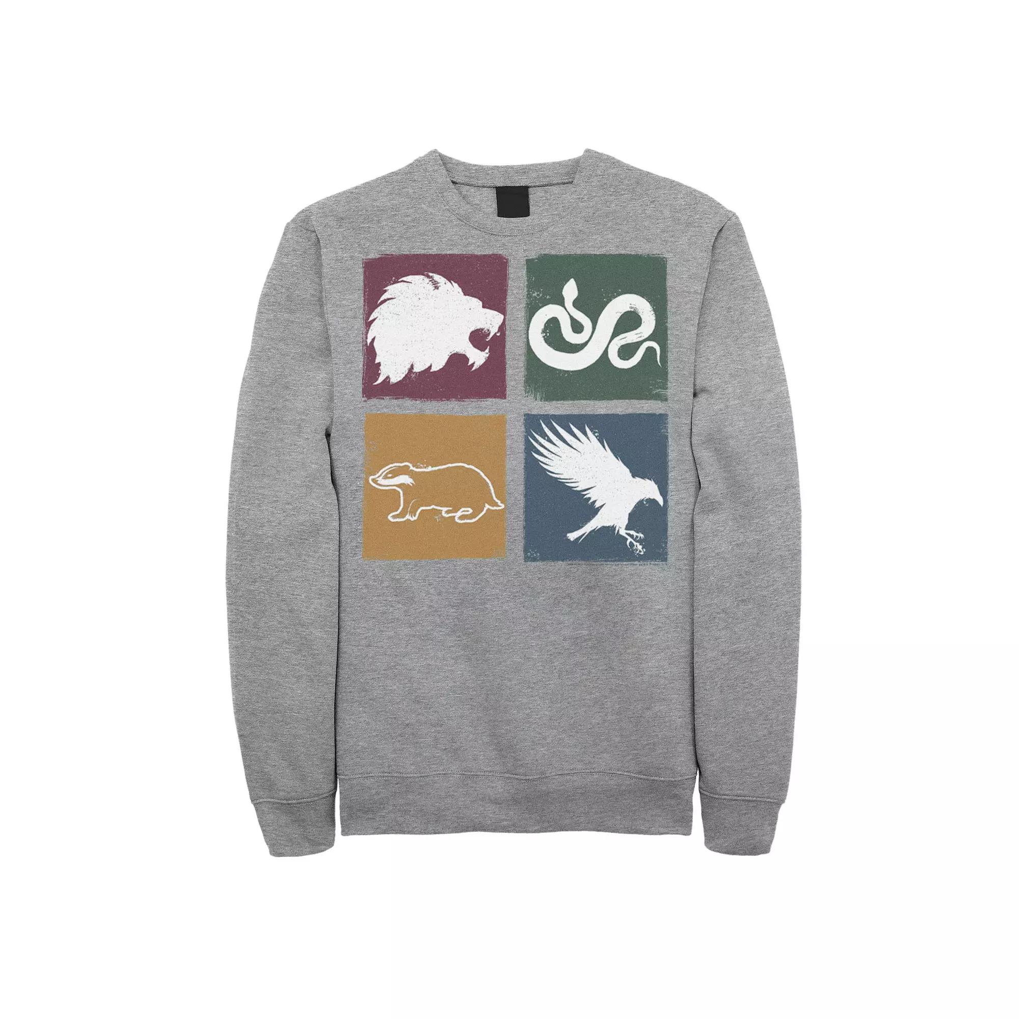 Men's Harry Potter Simple House Crest Box Up Sweatshirt,  Product Image