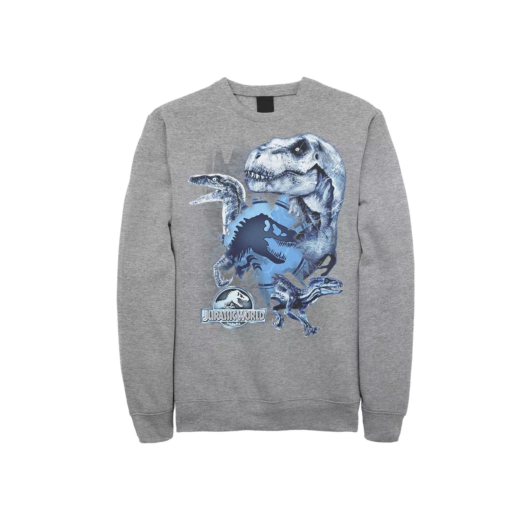 Men's Jurassic World Two T-Rex Squad Camo Shatter Sweatshirt,  Product Image