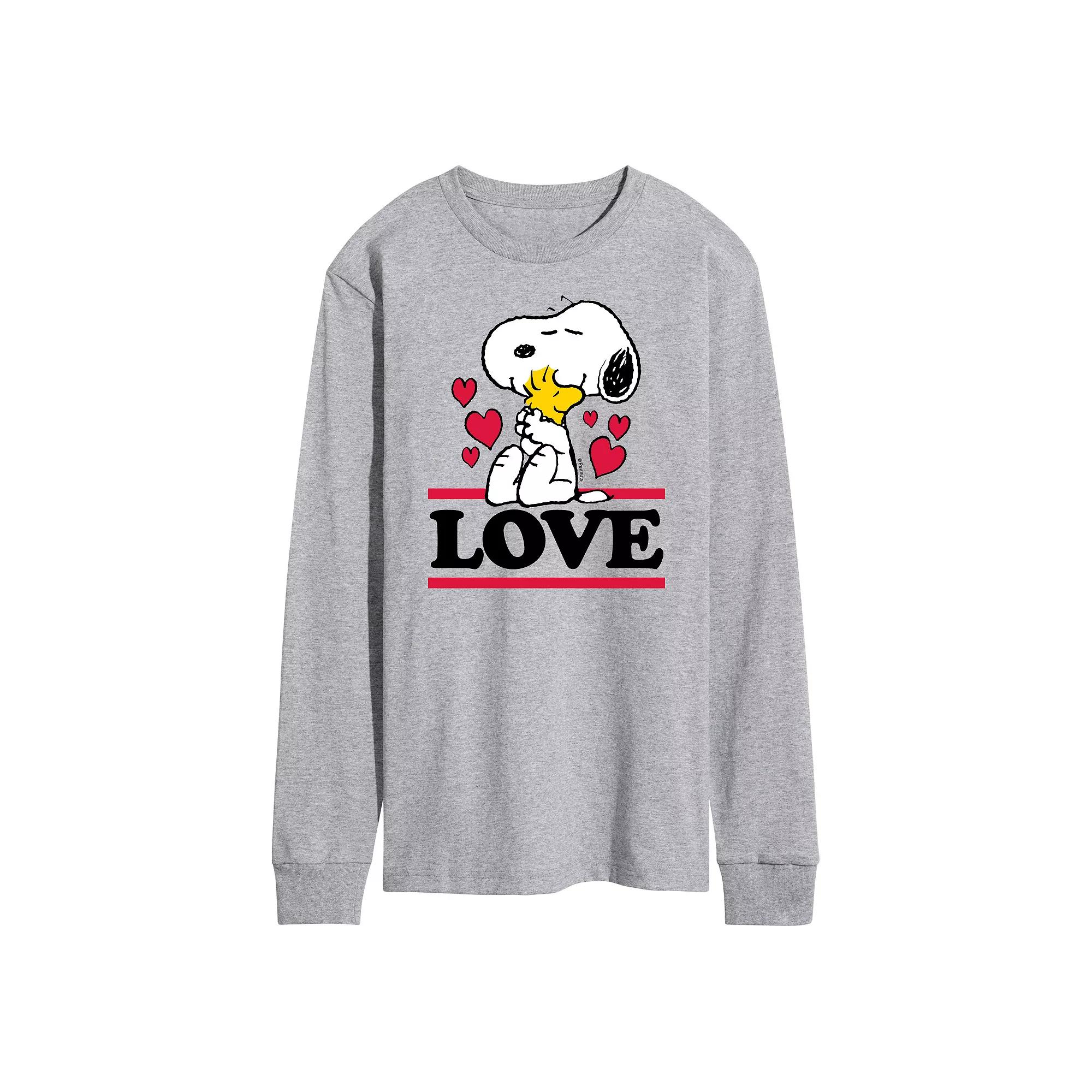 Men's Peanuts Love Snoopy Long Sleeve Tee,  Product Image