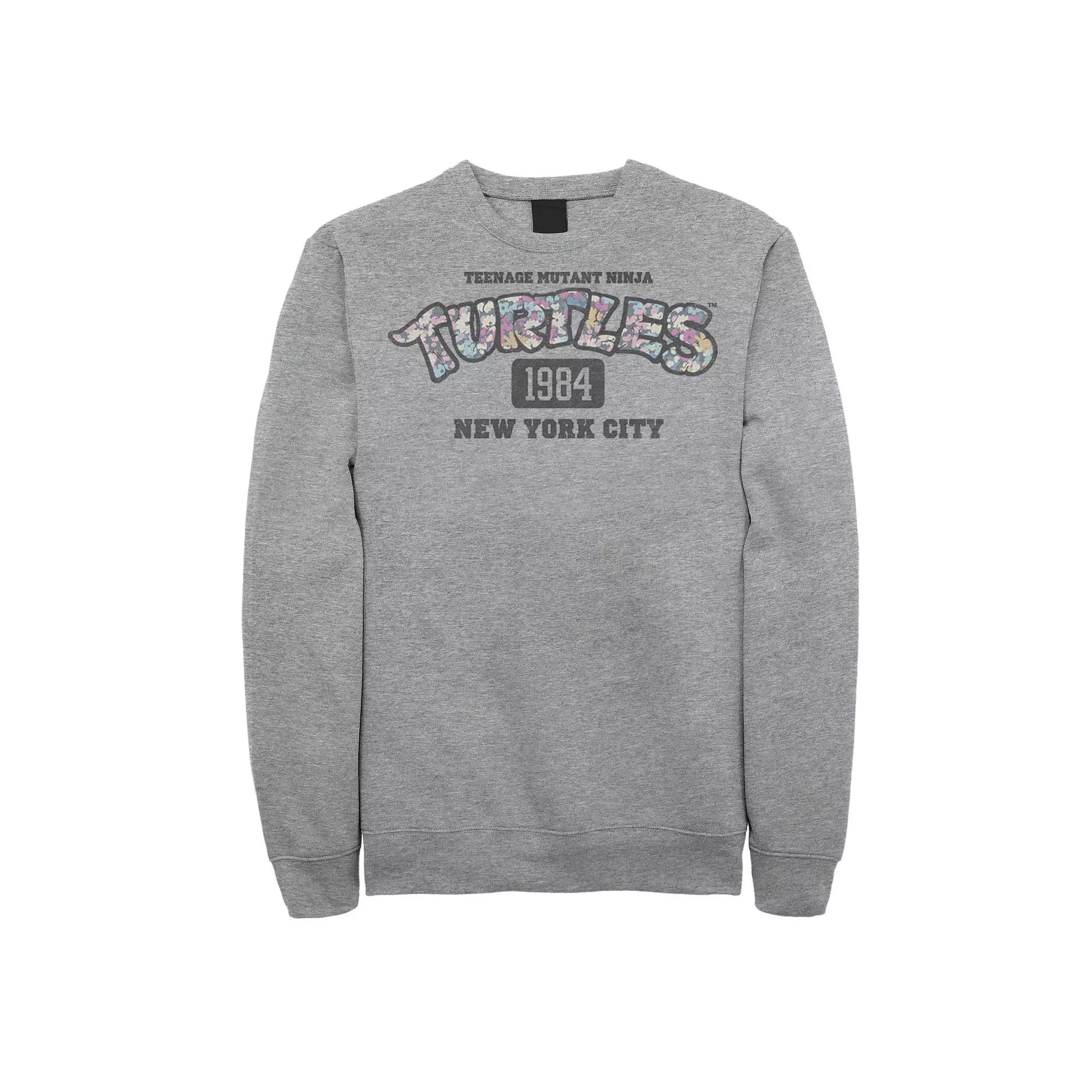 Big & Tall Nickelodeon Teenage Mutant Ninja Turtles Flower Filled Logo Fleece Sweatshirt, Men's,  Product Image