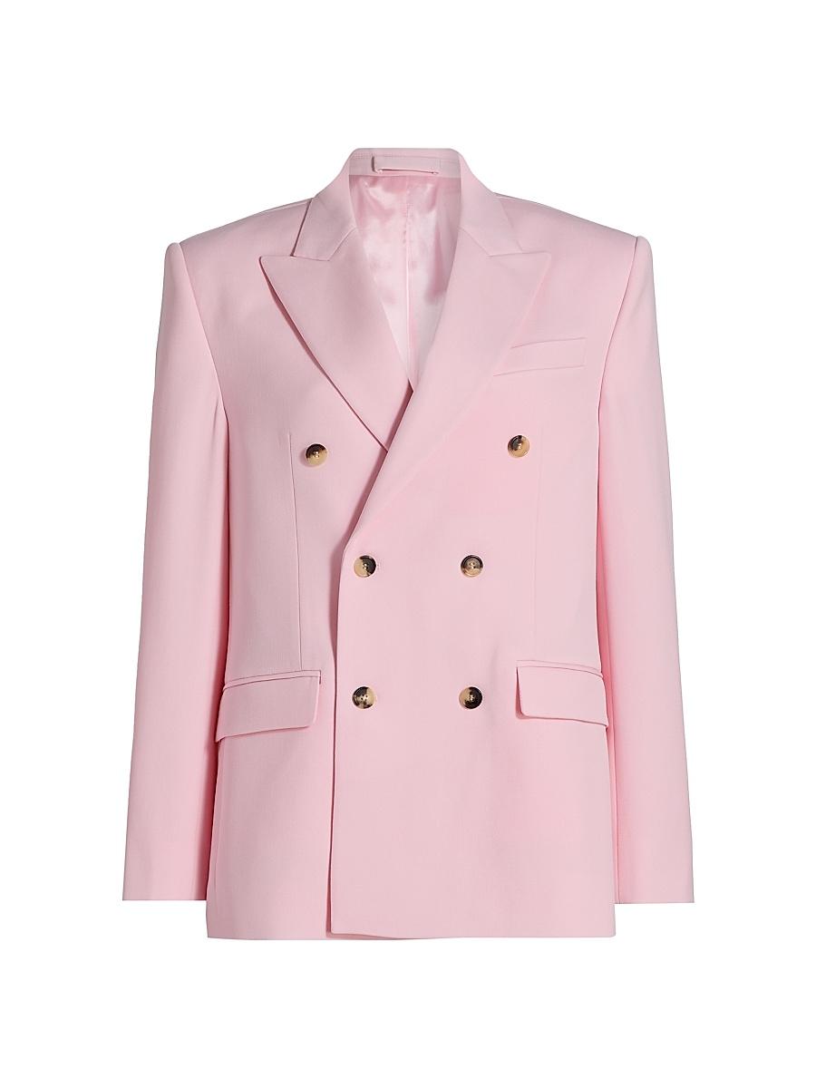 Womens Double-Breasted Wool Blazer Product Image