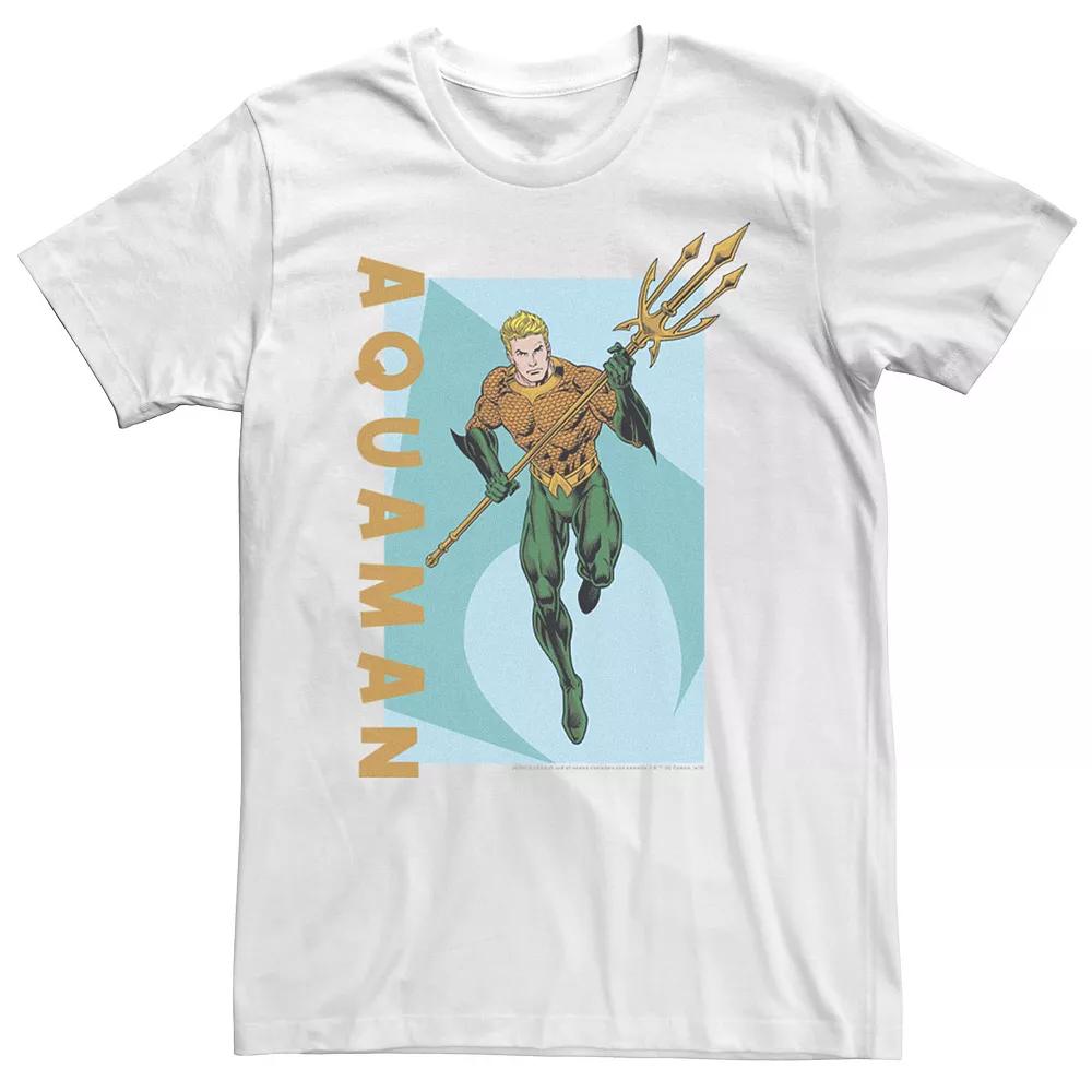 Men's DC Comics Justice League Vintage Aquaman Tee, Size: Small, White Product Image